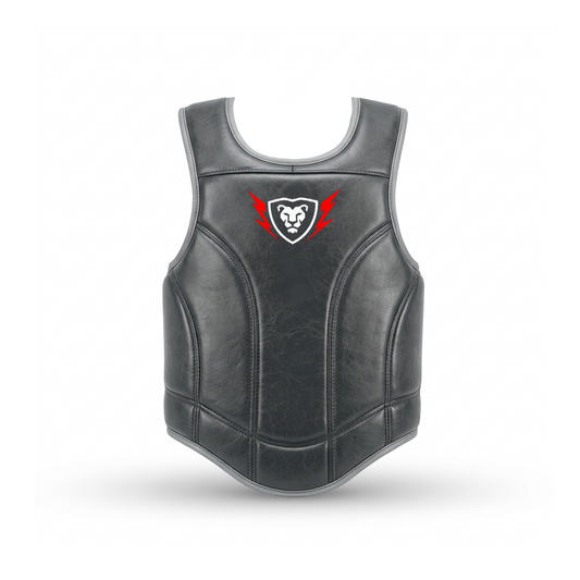 Cowhide Leather Chest Guard: Kickboxing & MMA Training