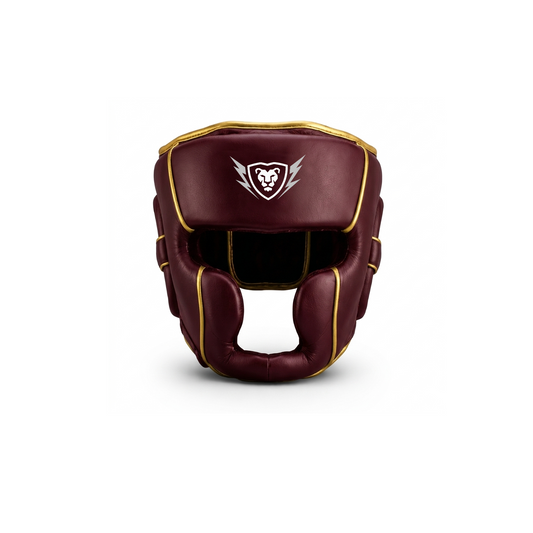 Cowhide Leather Boxing Sparring MMA Headguard