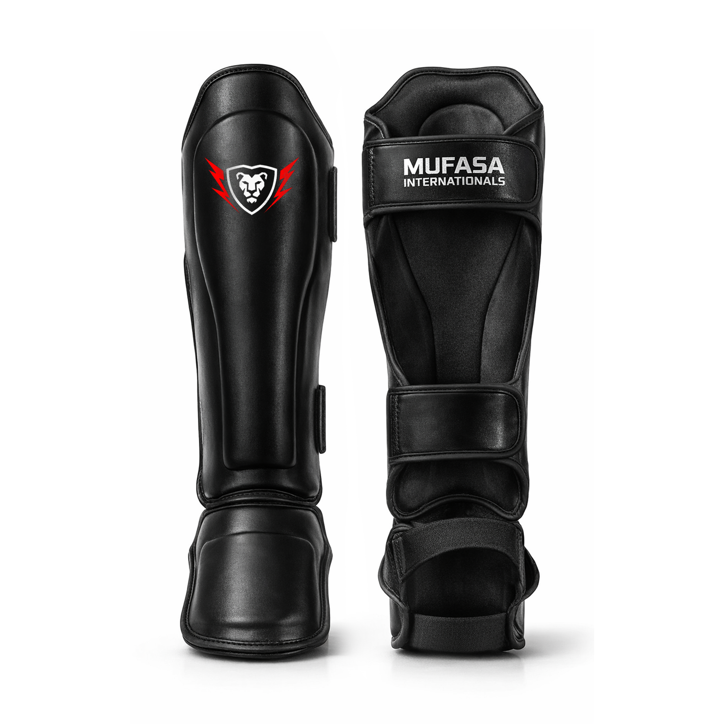 Cowhide Leather Boxing Shin Guards – Durable Training Gear