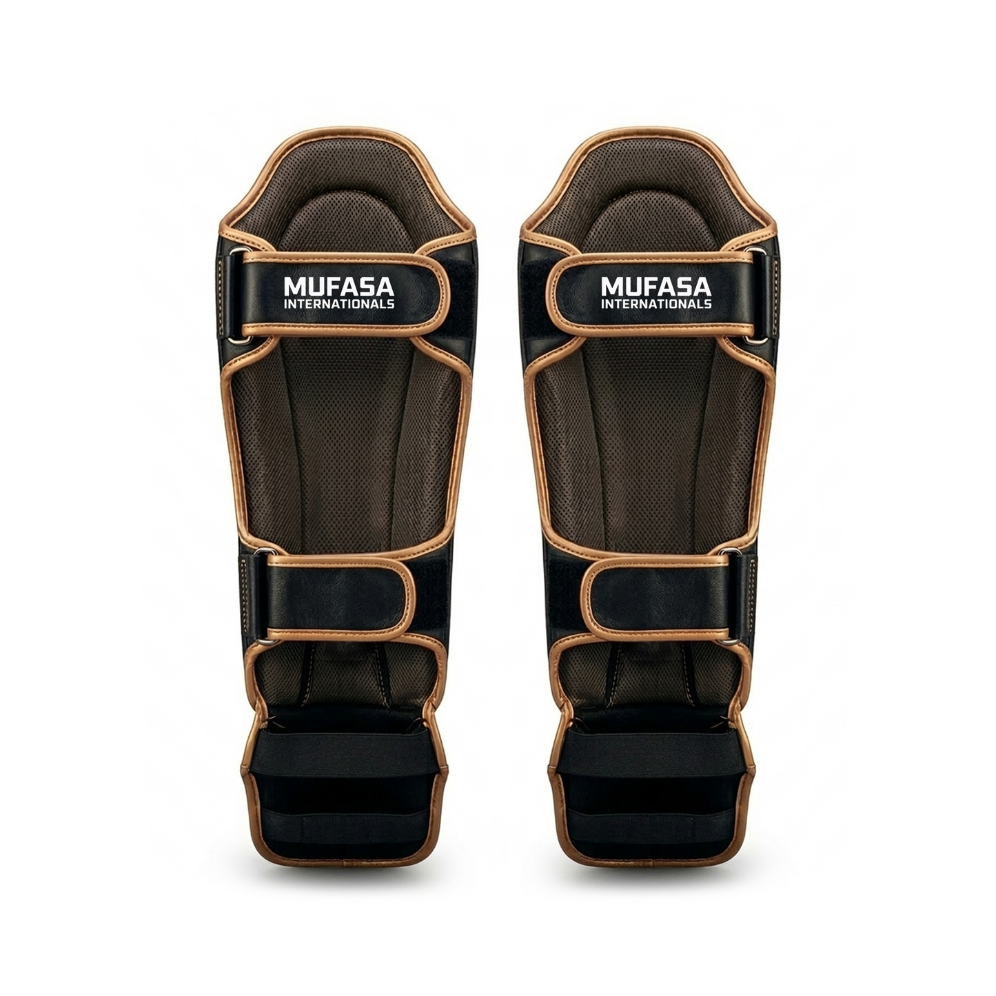 Cowhide Leather Boxing Shin Guards – Durable Training Gear