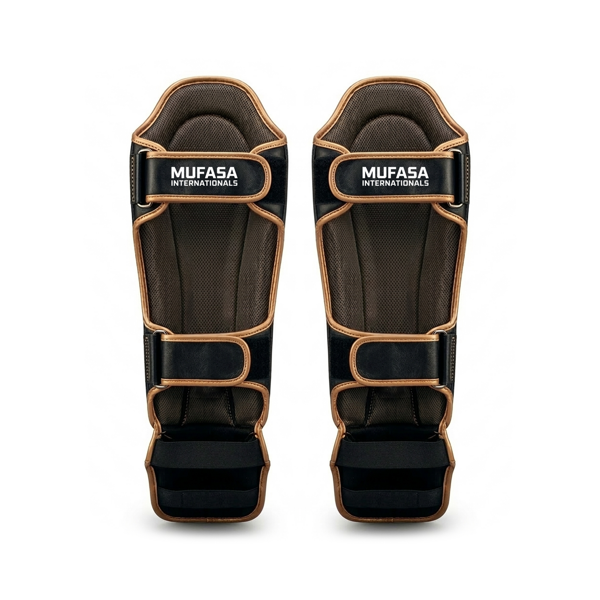 Cowhide Leather Boxing Shin Guards – Durable Training Gear
