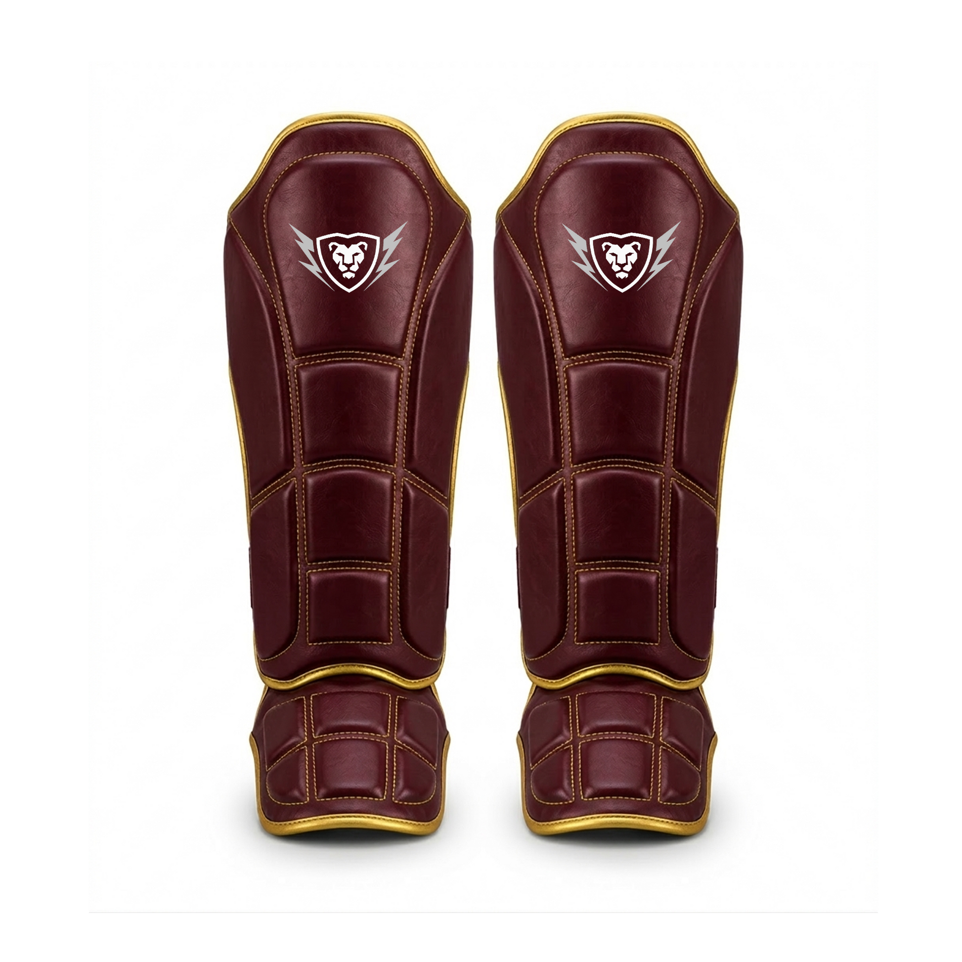 Cowhide Leather Boxing Shin Guards – Durable Training Gear