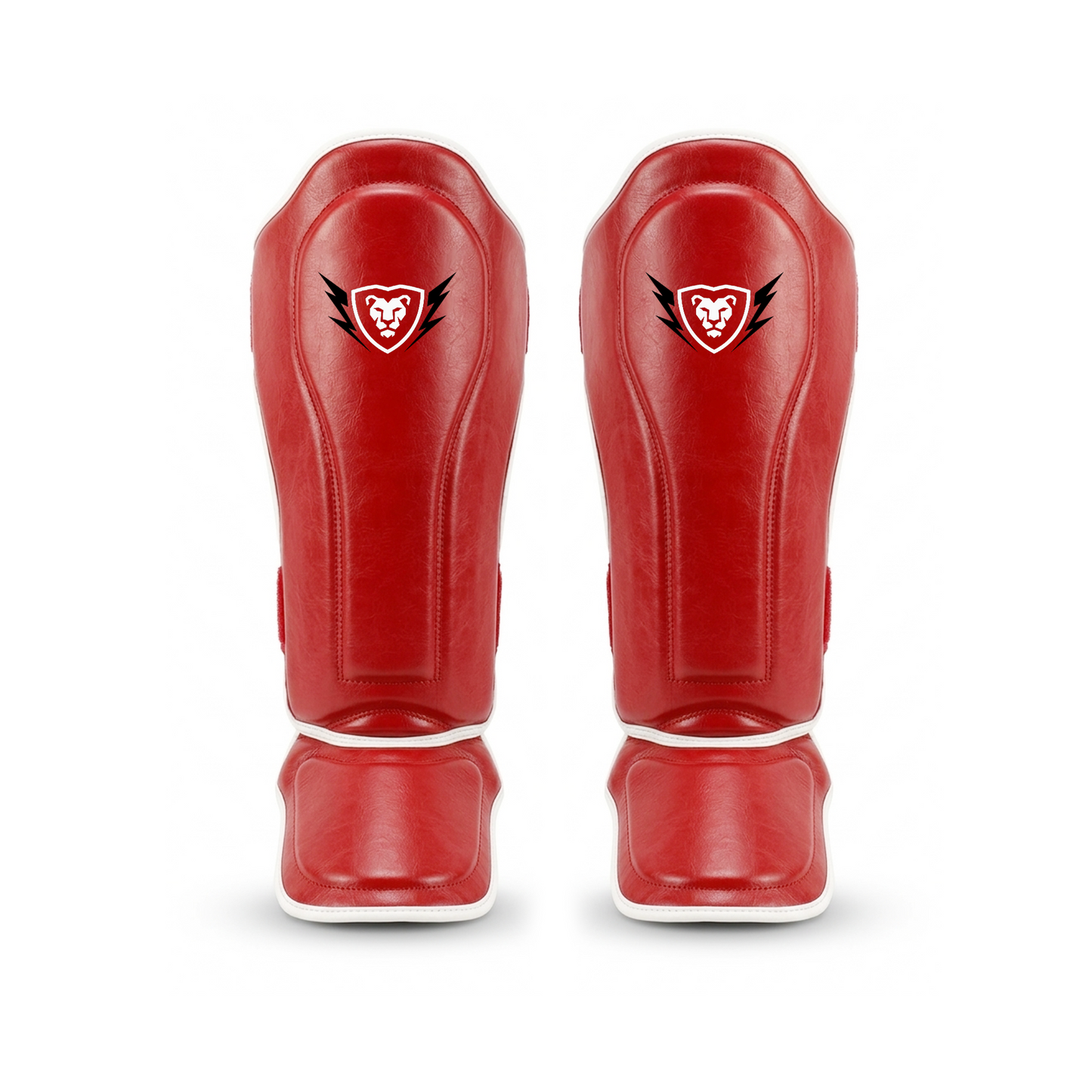 Cowhide Leather Boxing Shin Guards – Durable Training Gear