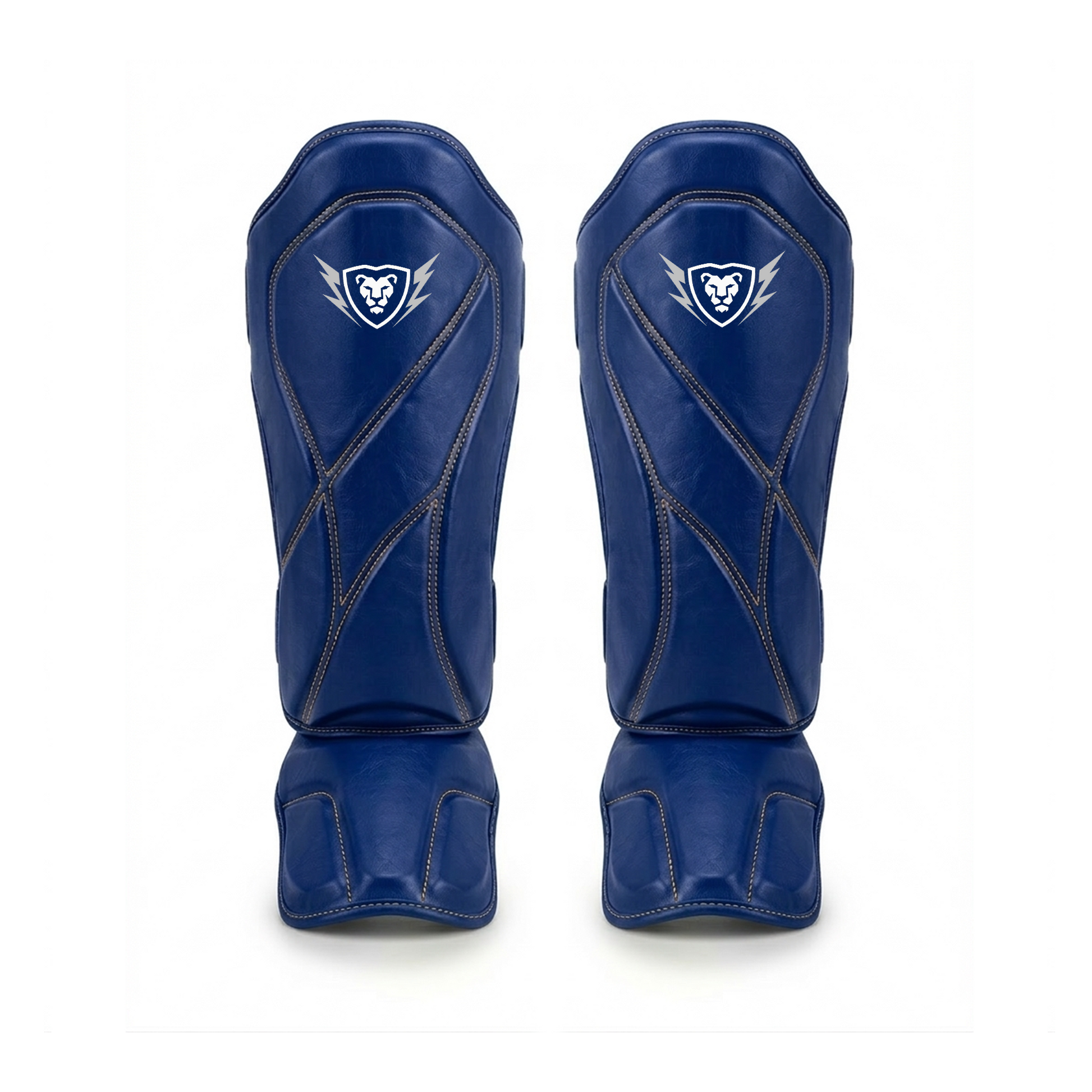 Cowhide Leather Boxing Shin Guards – Durable Training Gear