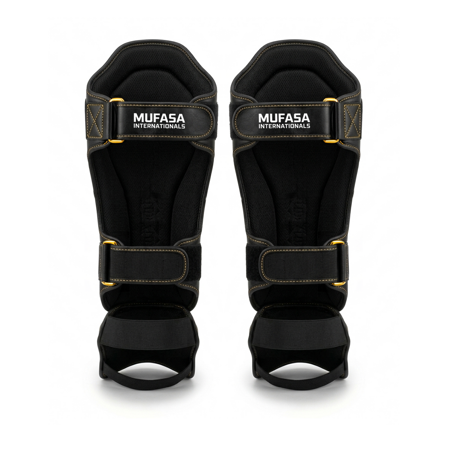 Cowhide Leather Boxing Shin Guards – Durable Training Gear