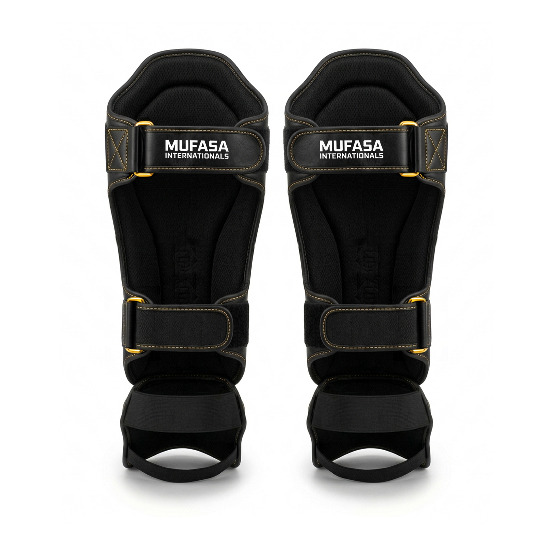Cowhide Leather Boxing Shin Guards – Durable Training Gear