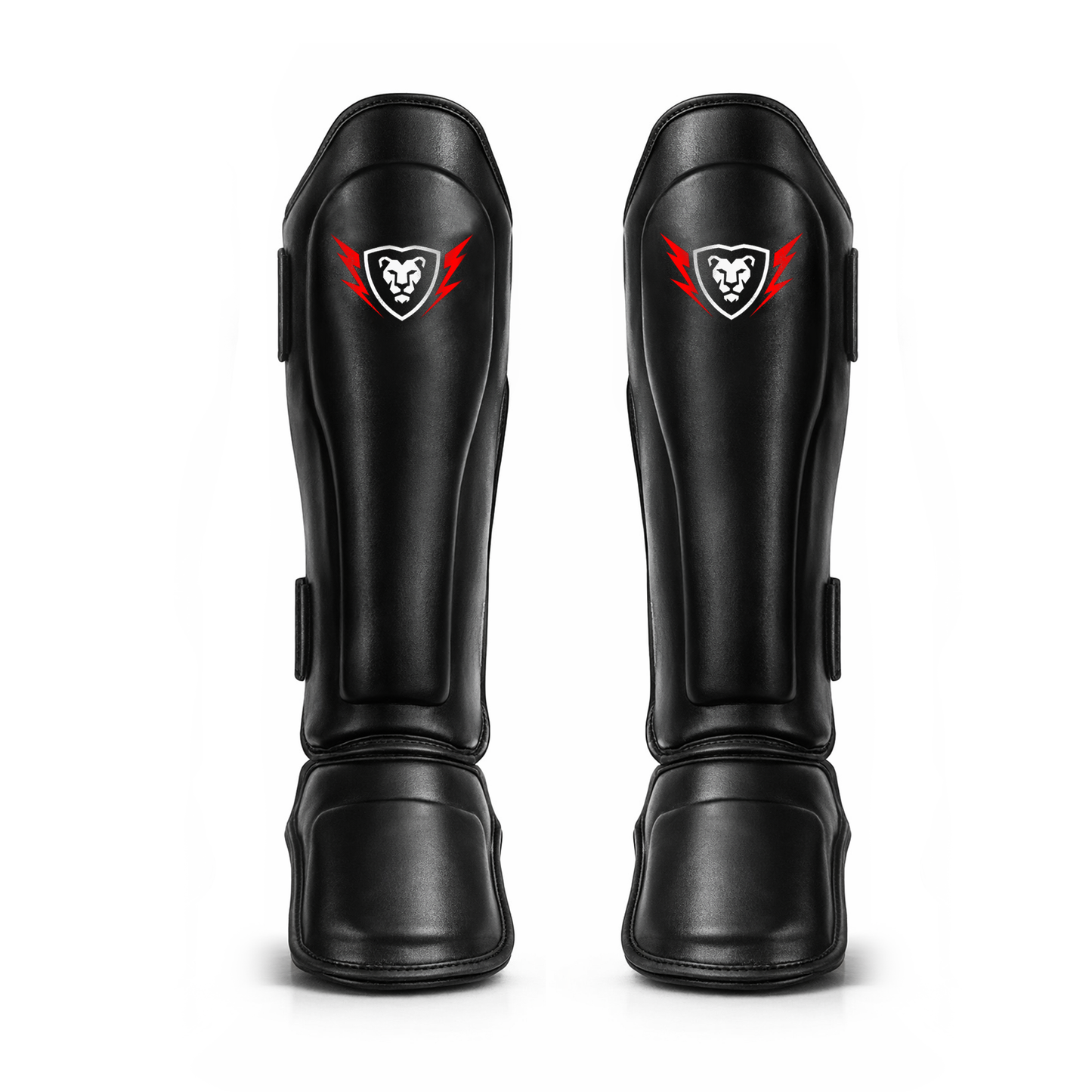 Cowhide Leather Boxing Shin Guards – Durable Training Gear