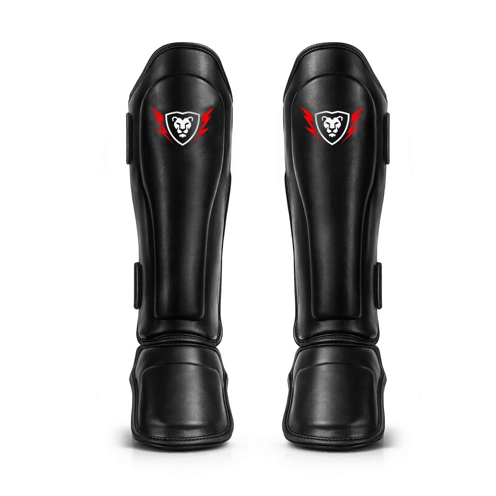 Cowhide Leather Boxing Shin Guards – Durable Training Gear