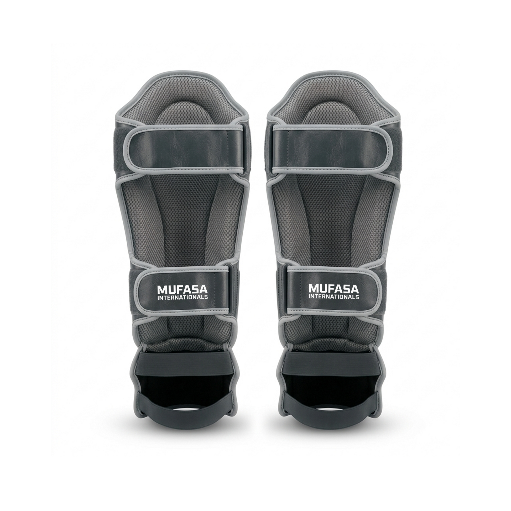 Cowhide Leather Boxing Shin Guards – Durable Training Gear
