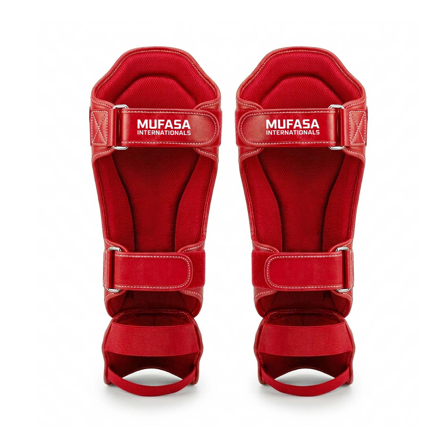 Cowhide Leather Boxing Shin Guards – Durable Training Gear