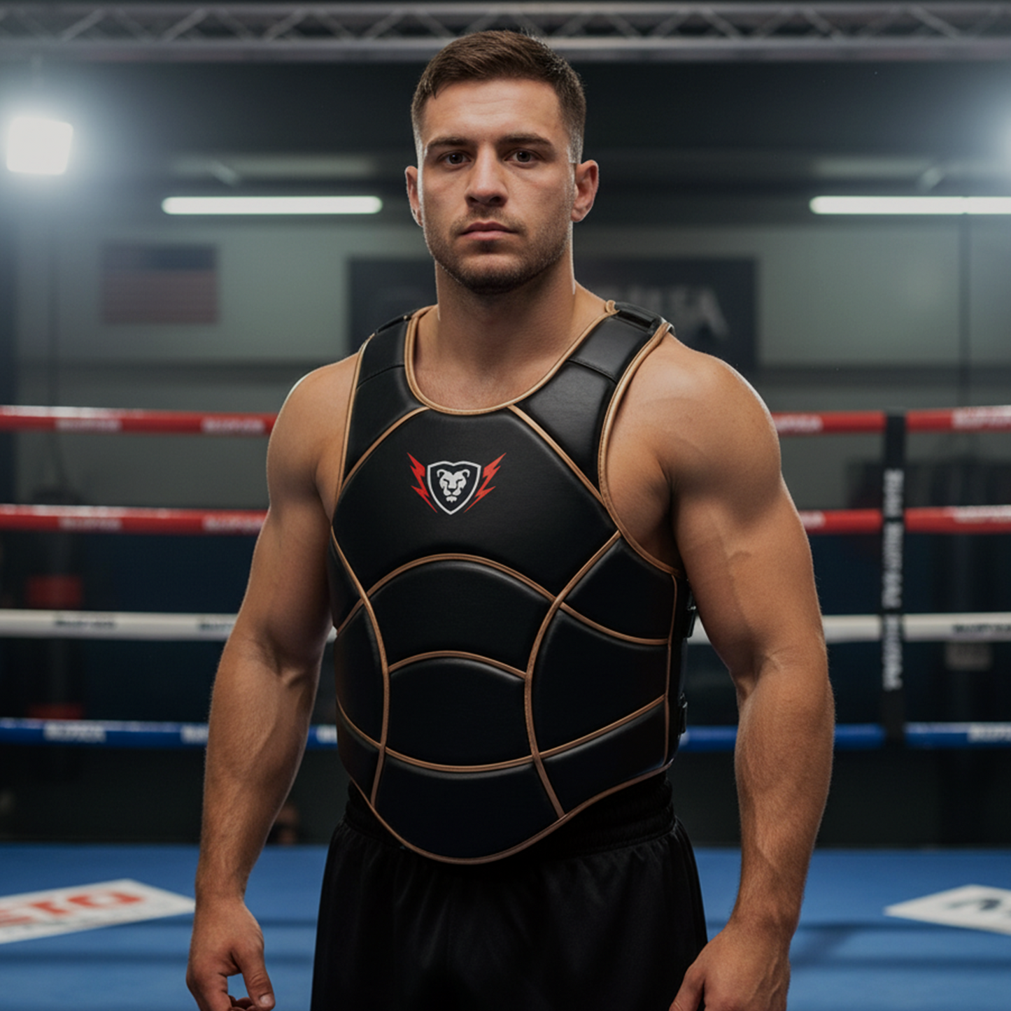 Cowhide Leather Chest Guard: Kickboxing & MMA Training