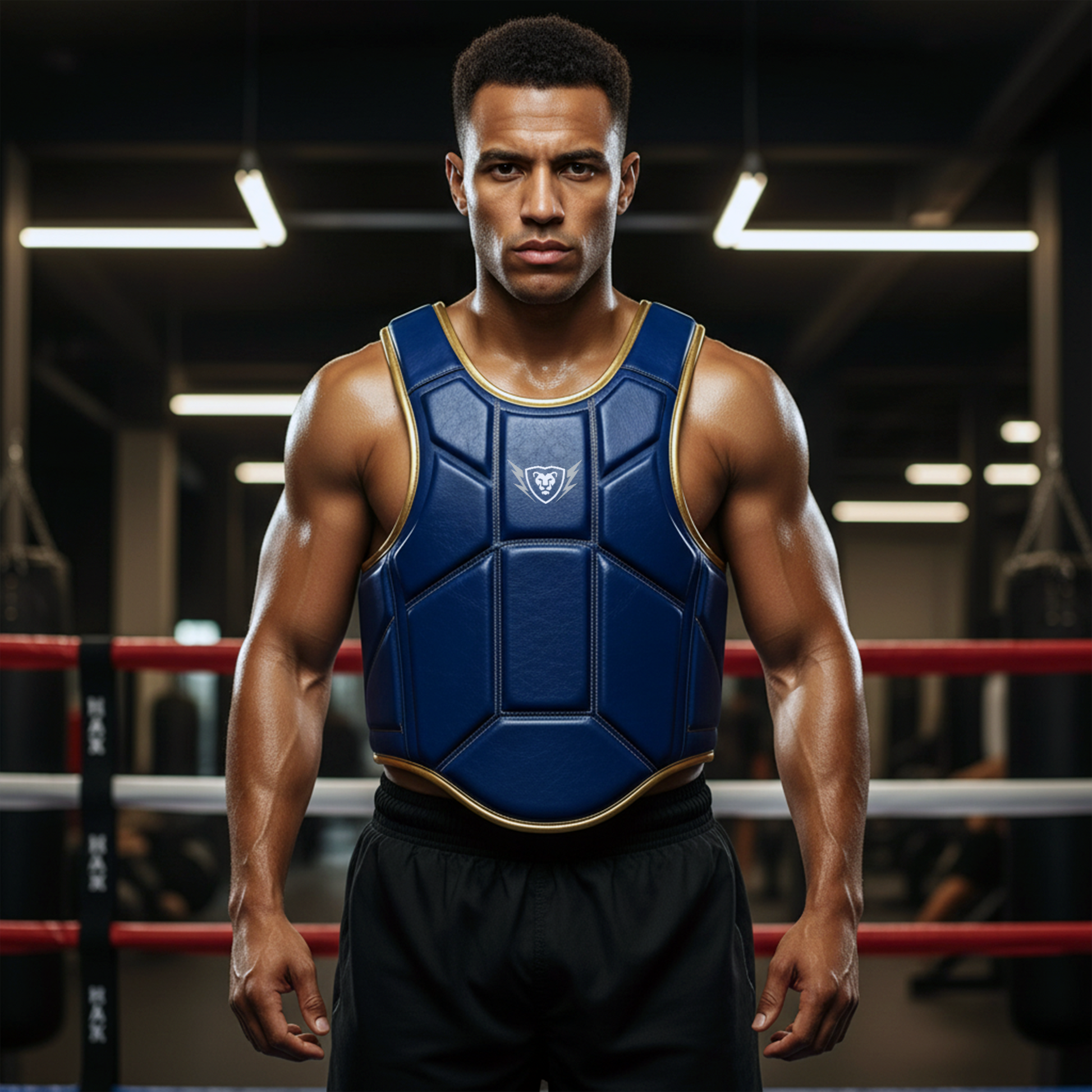 Cowhide Leather Chest Guard: Kickboxing & MMA Training