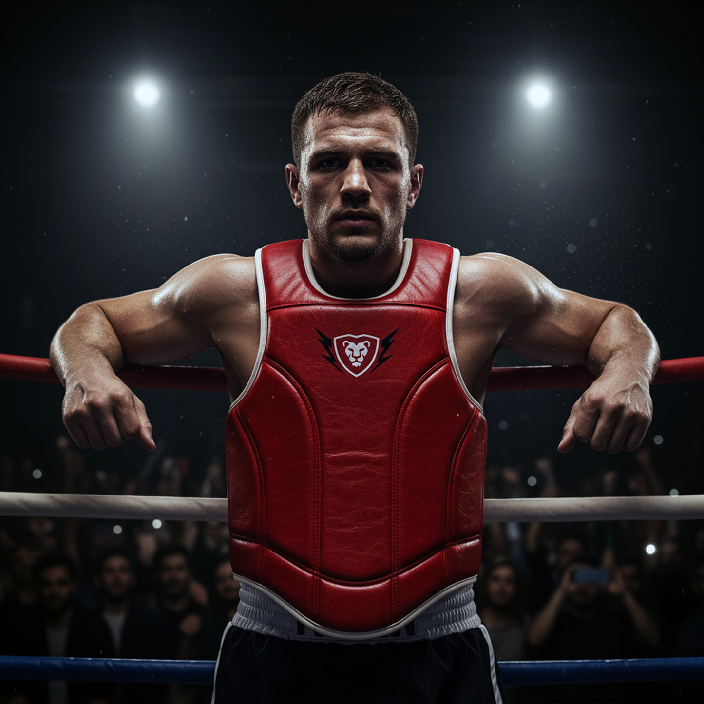 Cowhide Leather Chest Guard: Kickboxing & MMA Training