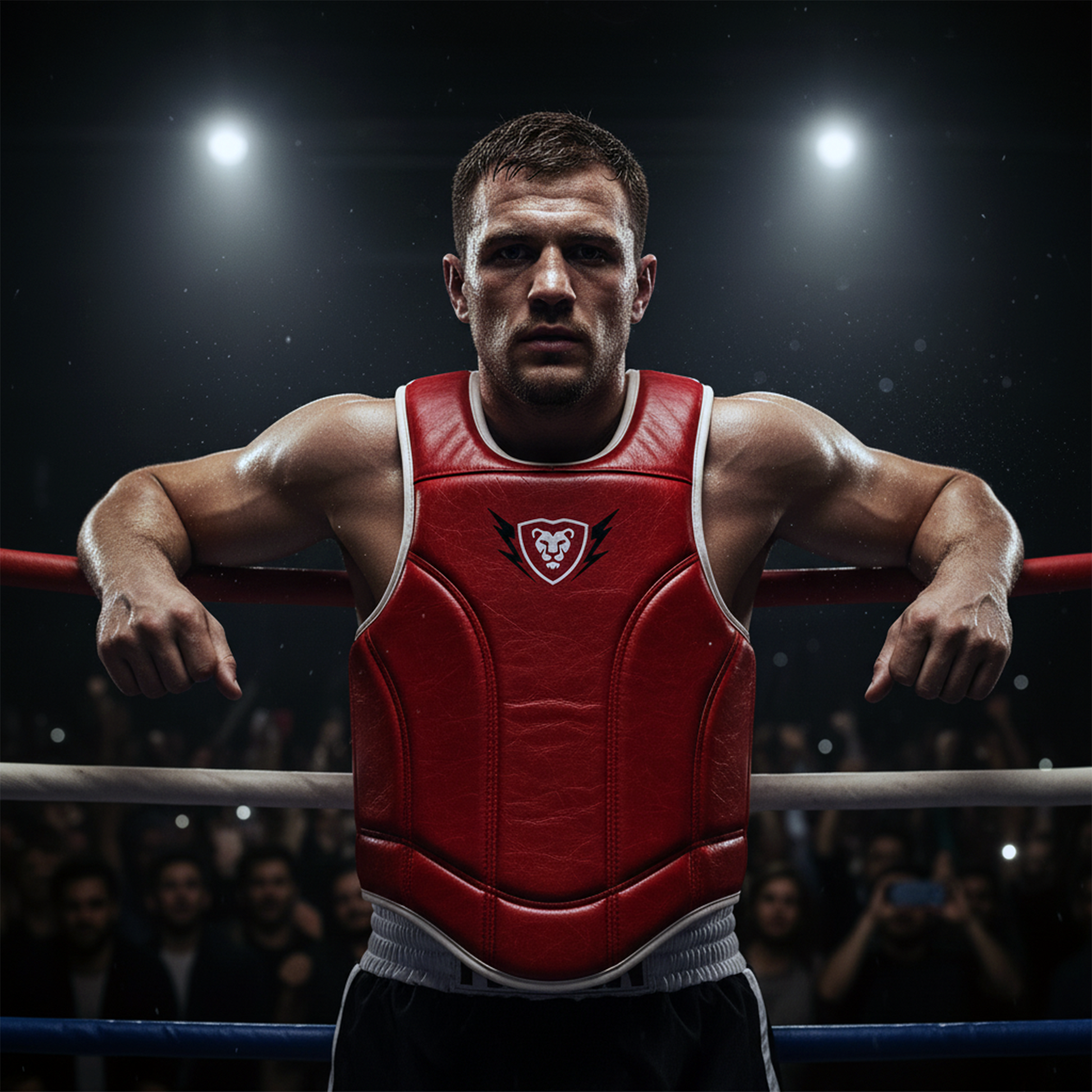 Cowhide Leather Chest Guard: Kickboxing & MMA Training