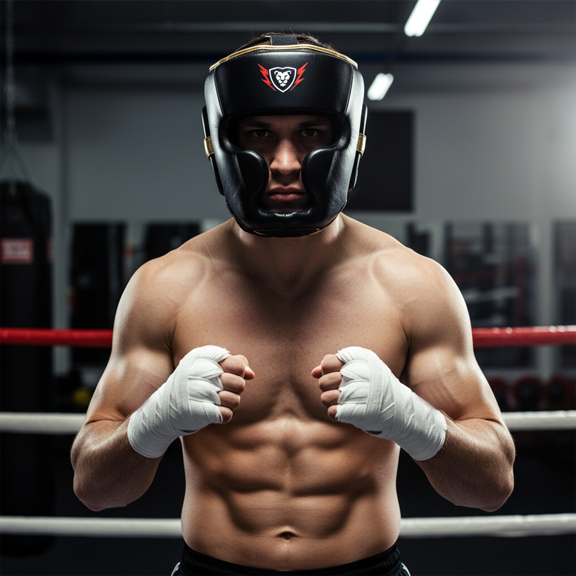 Cowhide Leather Boxing Sparring MMA Headguard
