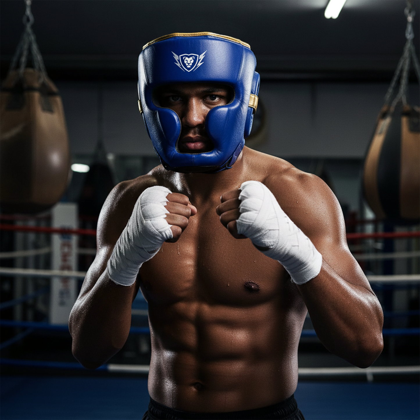 Cowhide Leather Boxing Sparring MMA Headguard