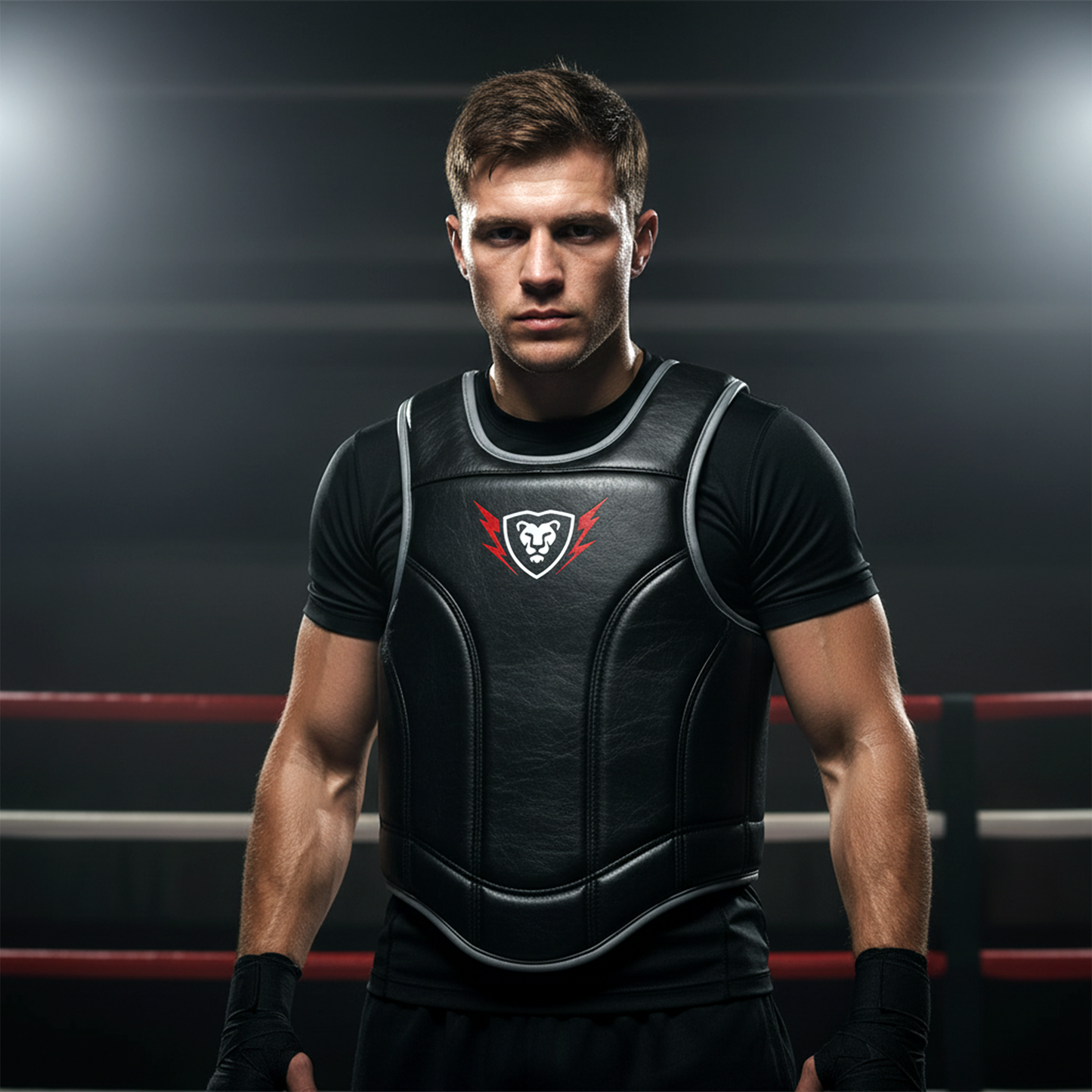 Cowhide Leather Chest Guard: Kickboxing & MMA Training