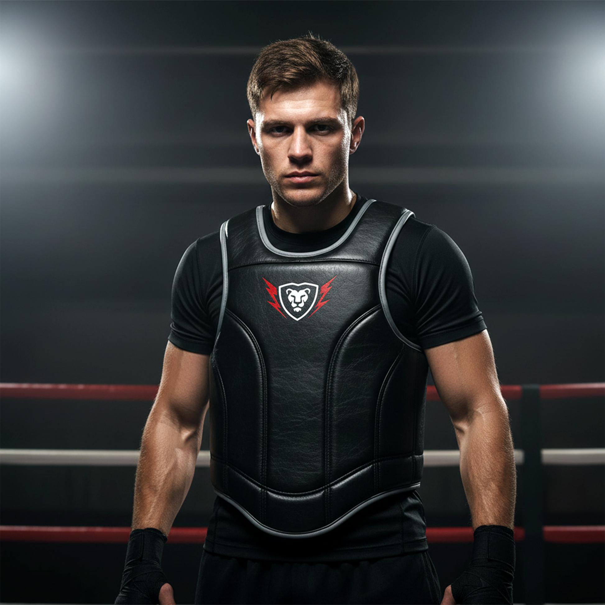 Cowhide Leather Chest Guard: Kickboxing & MMA Training