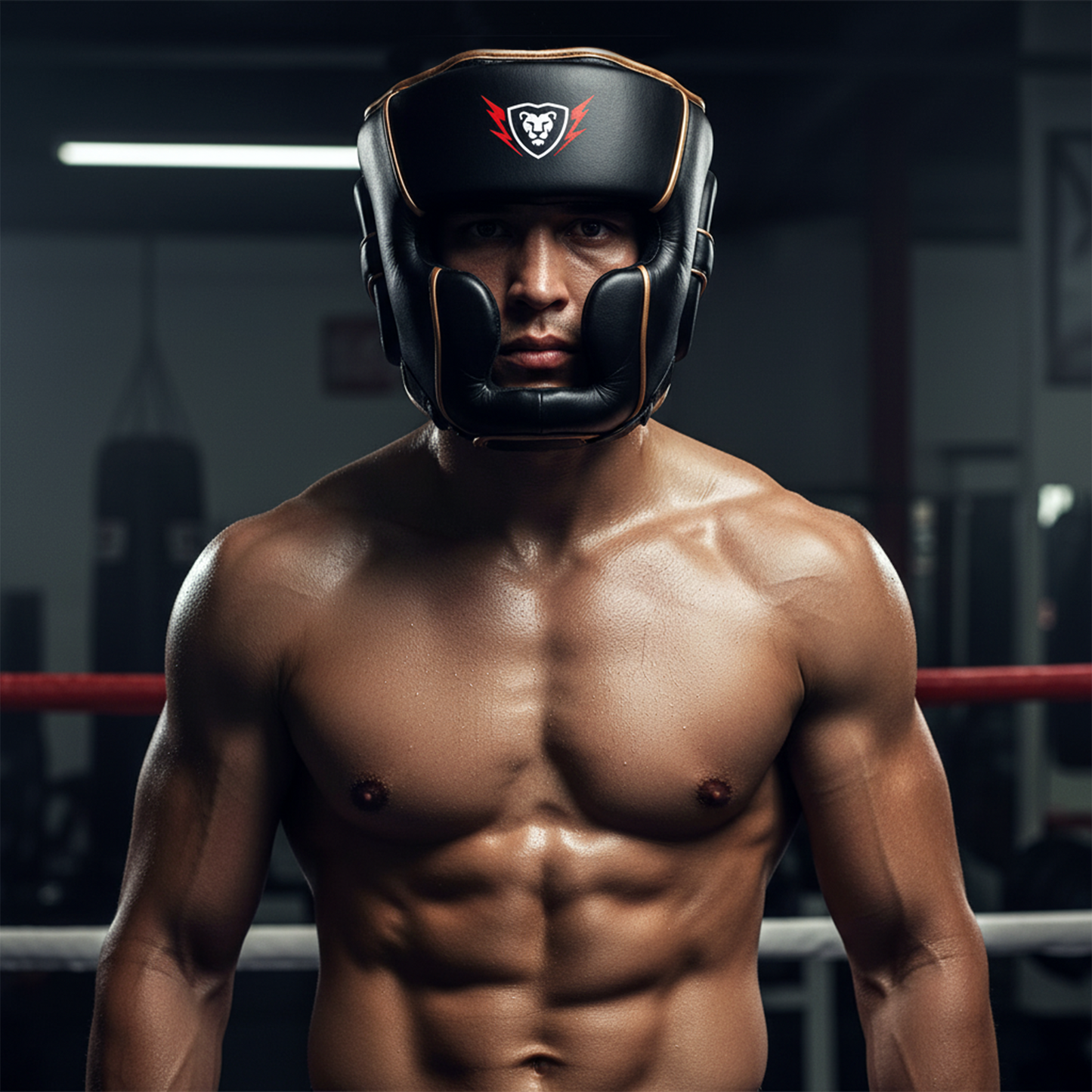 Cowhide Leather Boxing Sparring MMA Headguard