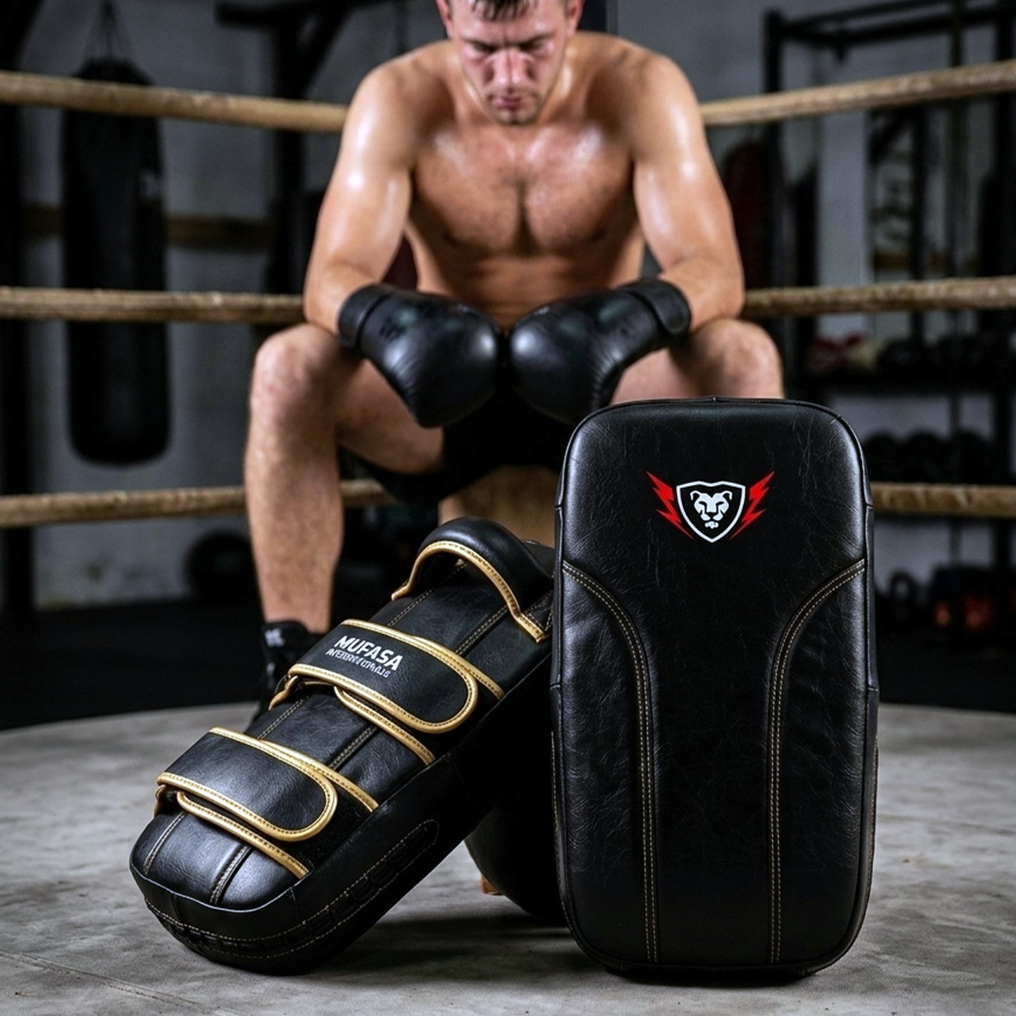 Artificial Leather Thigh Pad Kickboxing & MMA Training