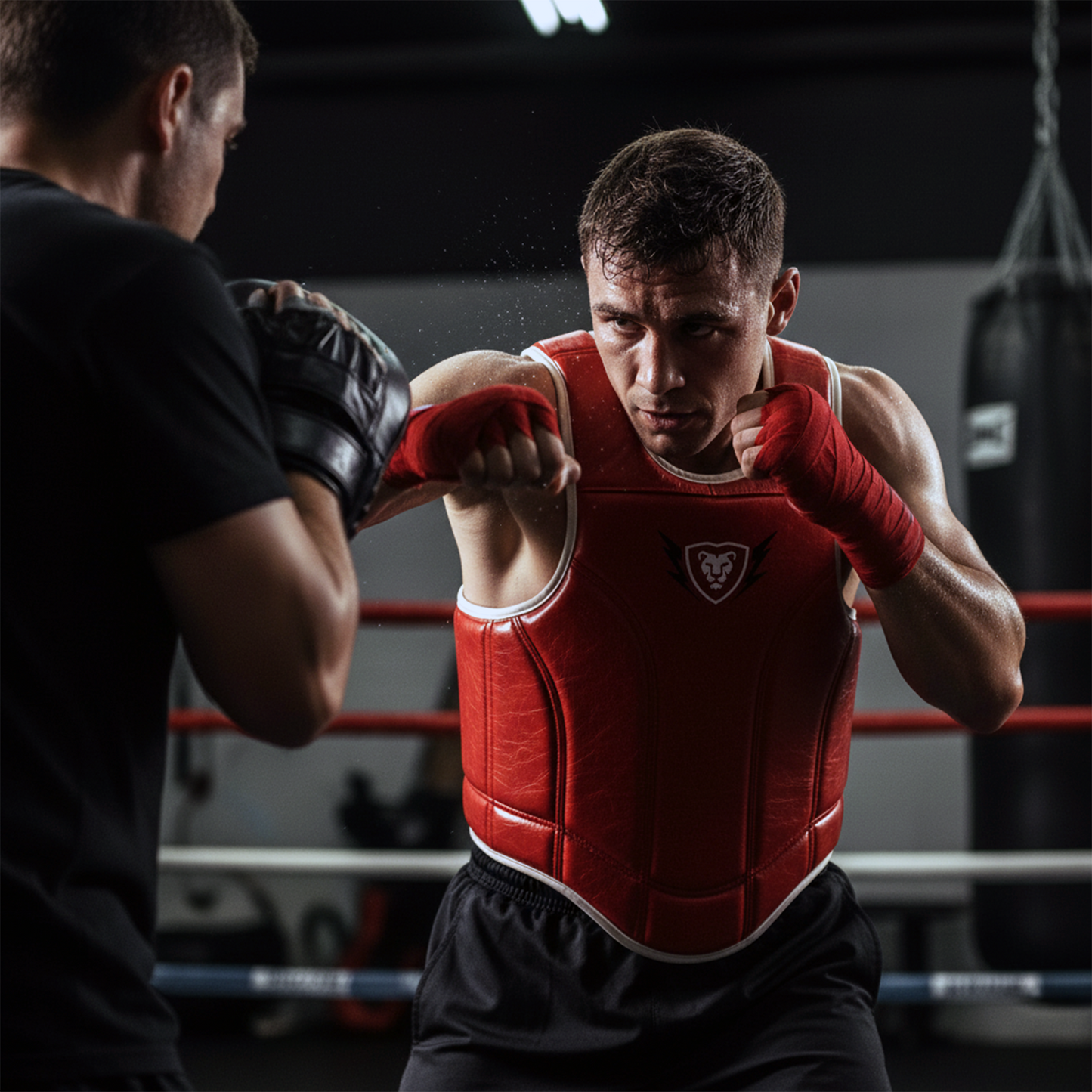 Cowhide Leather Chest Guard: Kickboxing & MMA Training