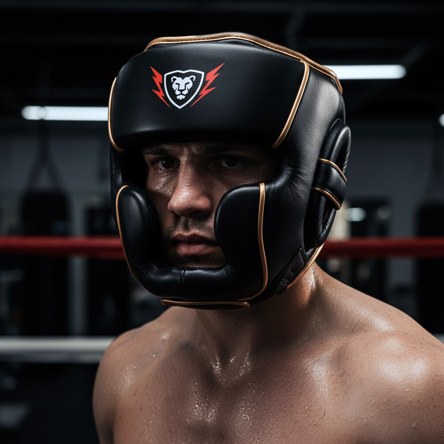 Cowhide Leather Boxing Sparring MMA Headguard