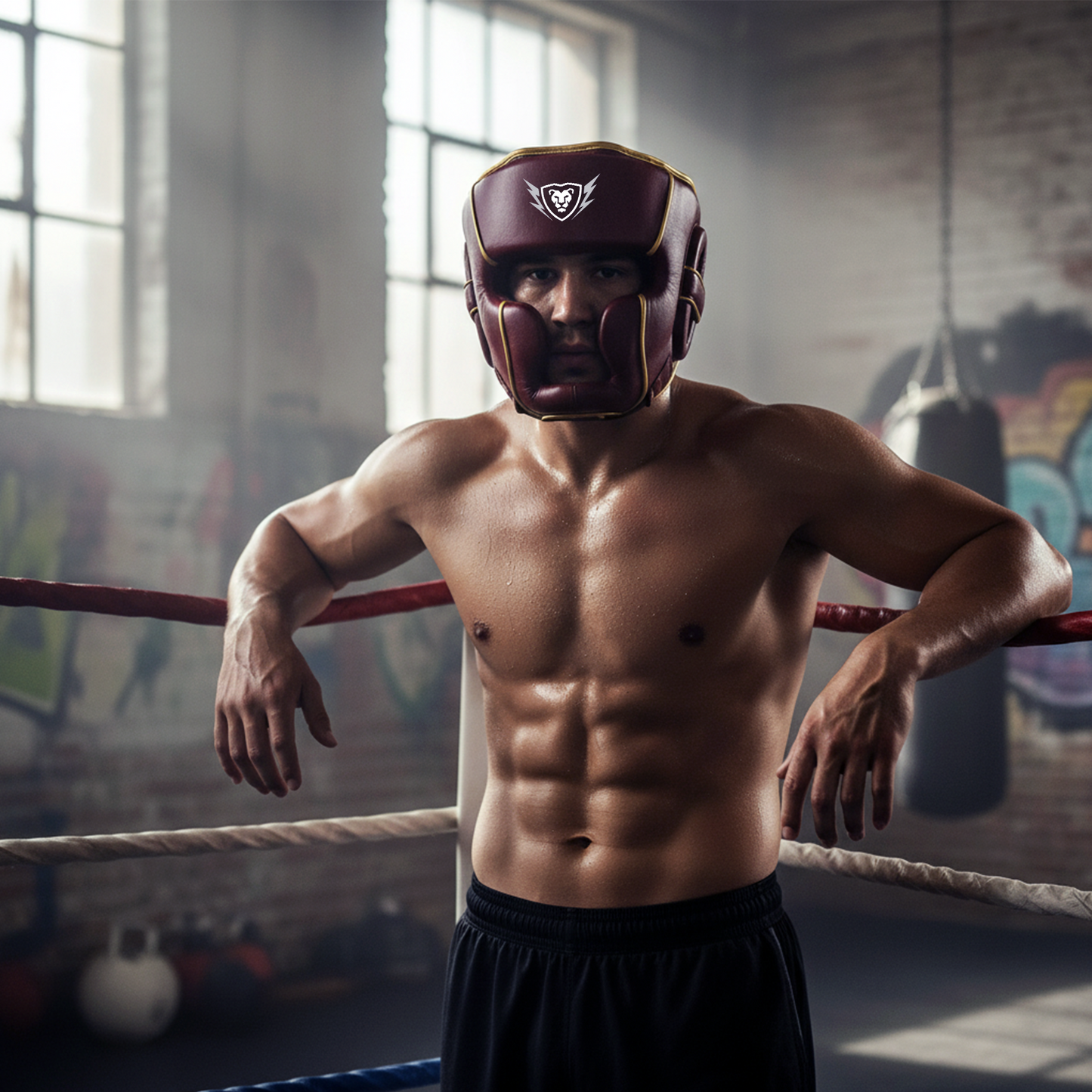 Cowhide Leather Boxing Sparring MMA Headguard