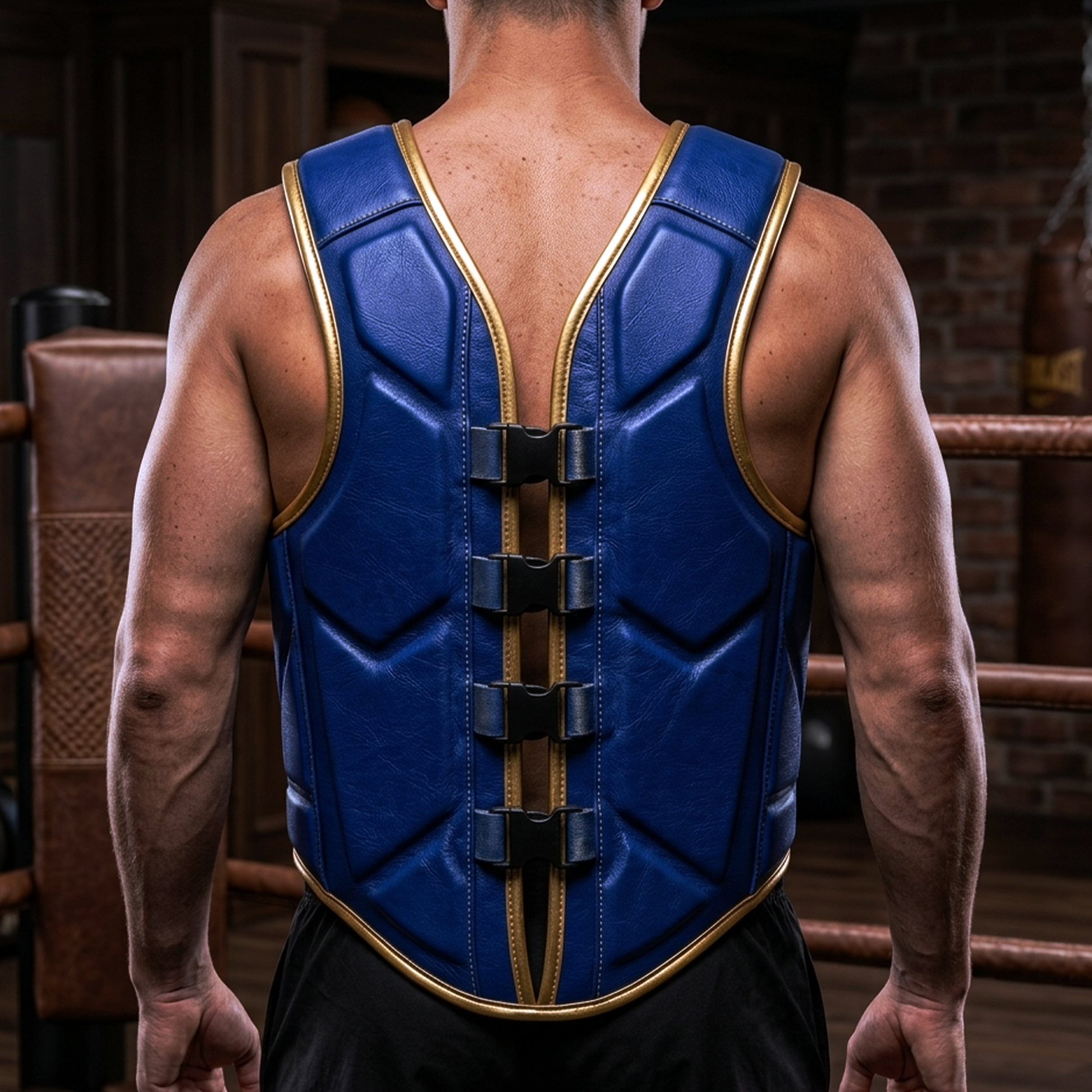 Cowhide Leather Chest Guard: Kickboxing & MMA Training