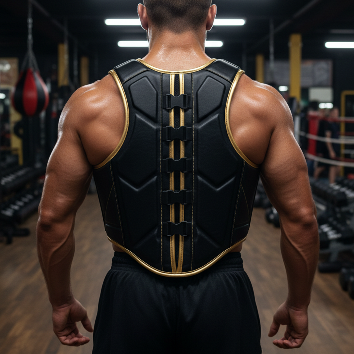 Cowhide Leather Chest Guard: Kickboxing & MMA Training
