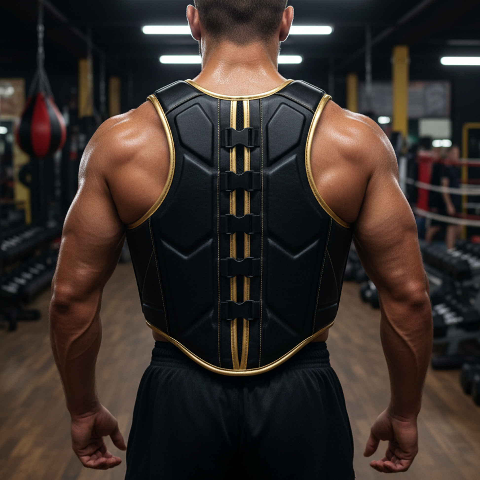 Cowhide Leather Chest Guard: Kickboxing & MMA Training