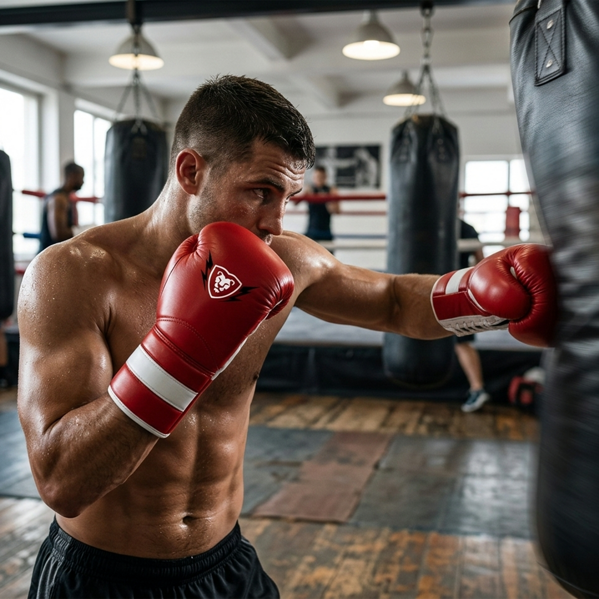 Cowhide Leather Boxing Gloves Training & Kickboxing Gloves
