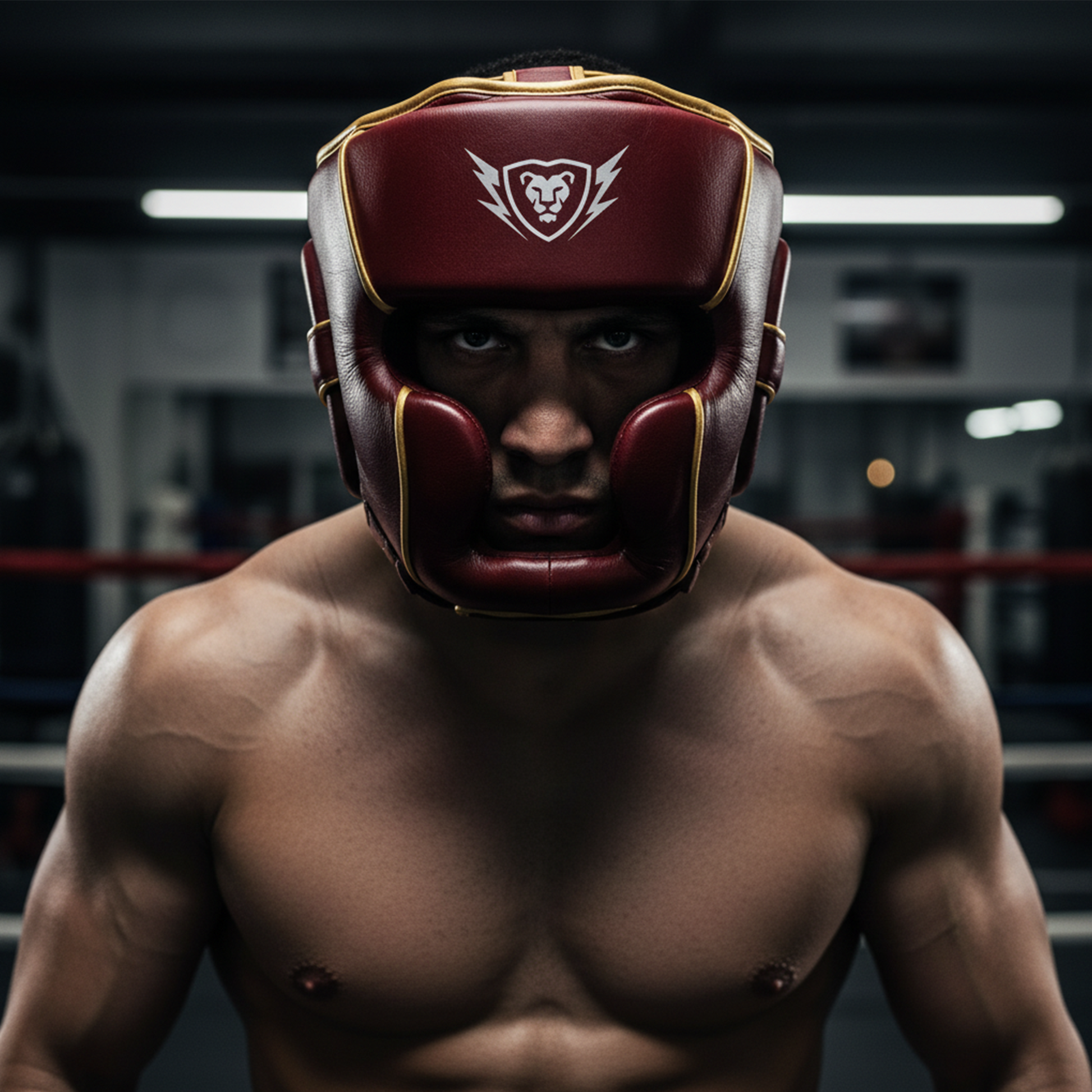 Cowhide Leather Boxing Sparring MMA Headguard