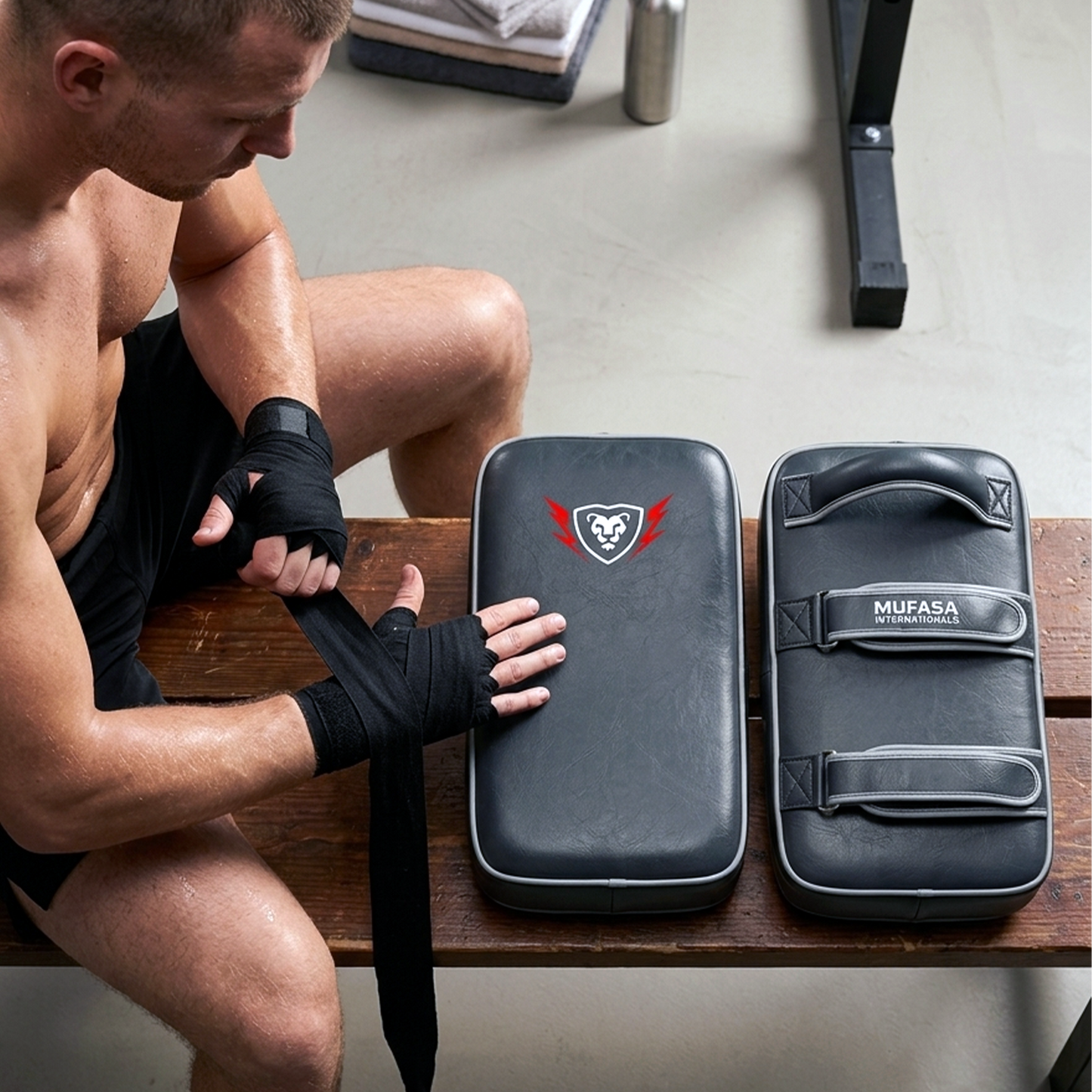 Artificial Leather Thigh Pad Kickboxing & MMA Training