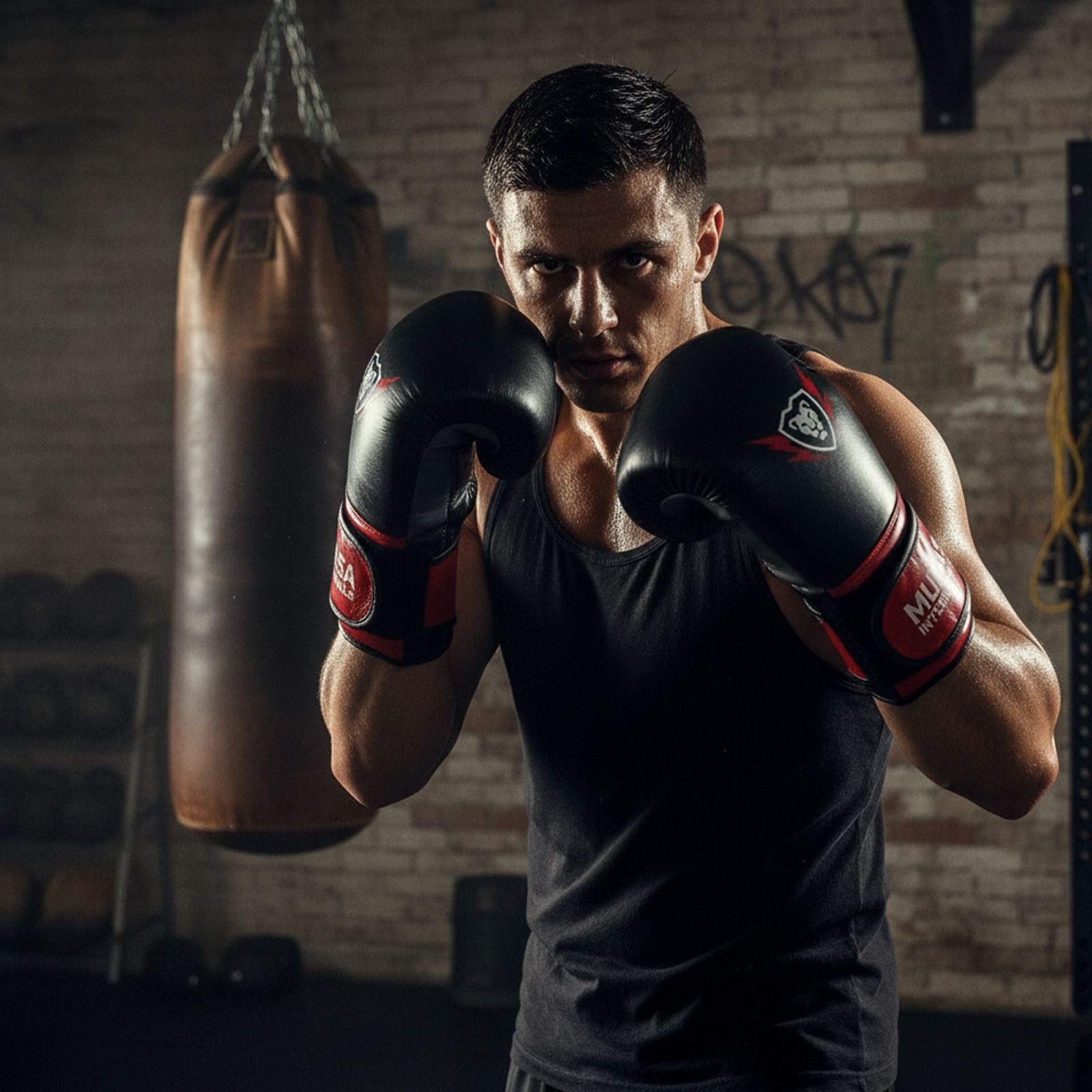 Cowhide Leather Boxing Gloves | Pro Fight Training | 16 Oz | MUFASA INTERNATIONALS