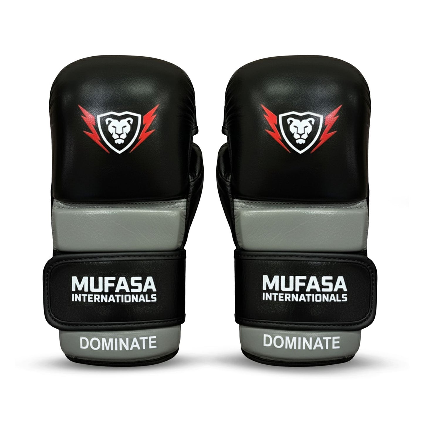 Leather Open Palm MMA Fight Gloves - 4 Oz, Unisex
