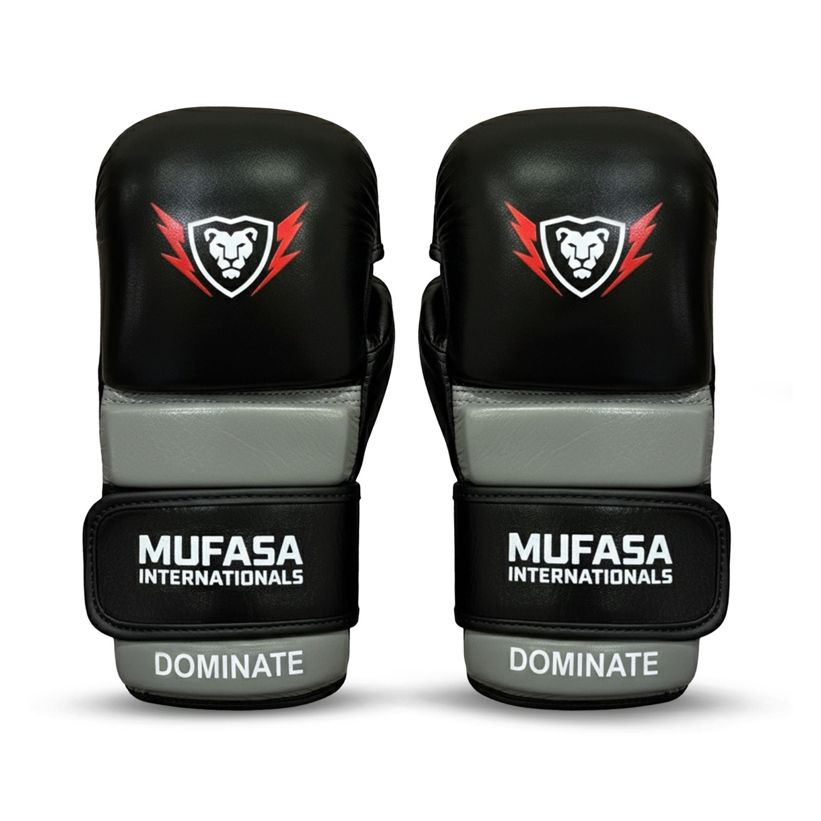 Leather Open Palm MMA Fight Gloves - 4 Oz, Unisex