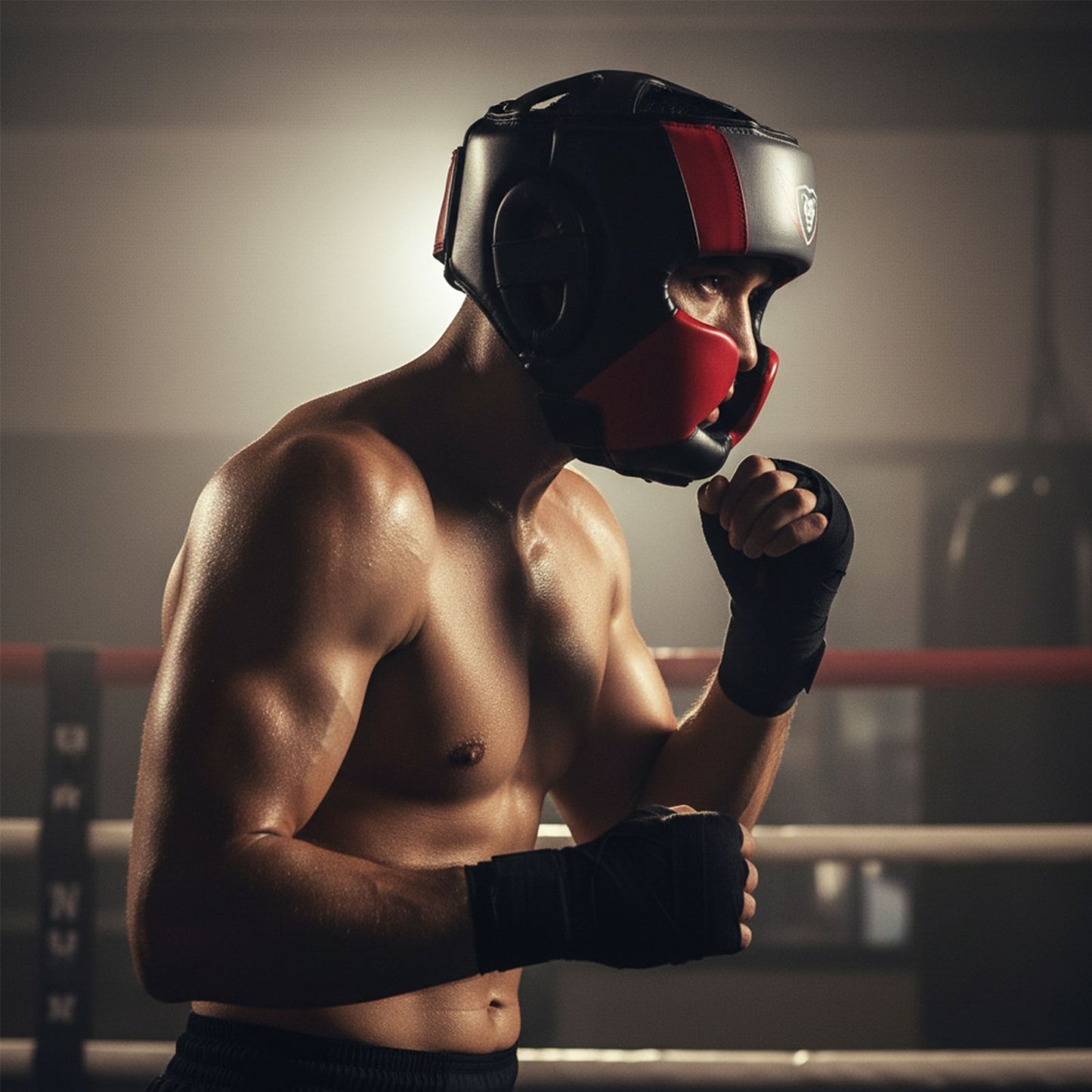 Cowhide Leather Boxing Headgear | Sparring MMA Headguard, Mufasainternationals
