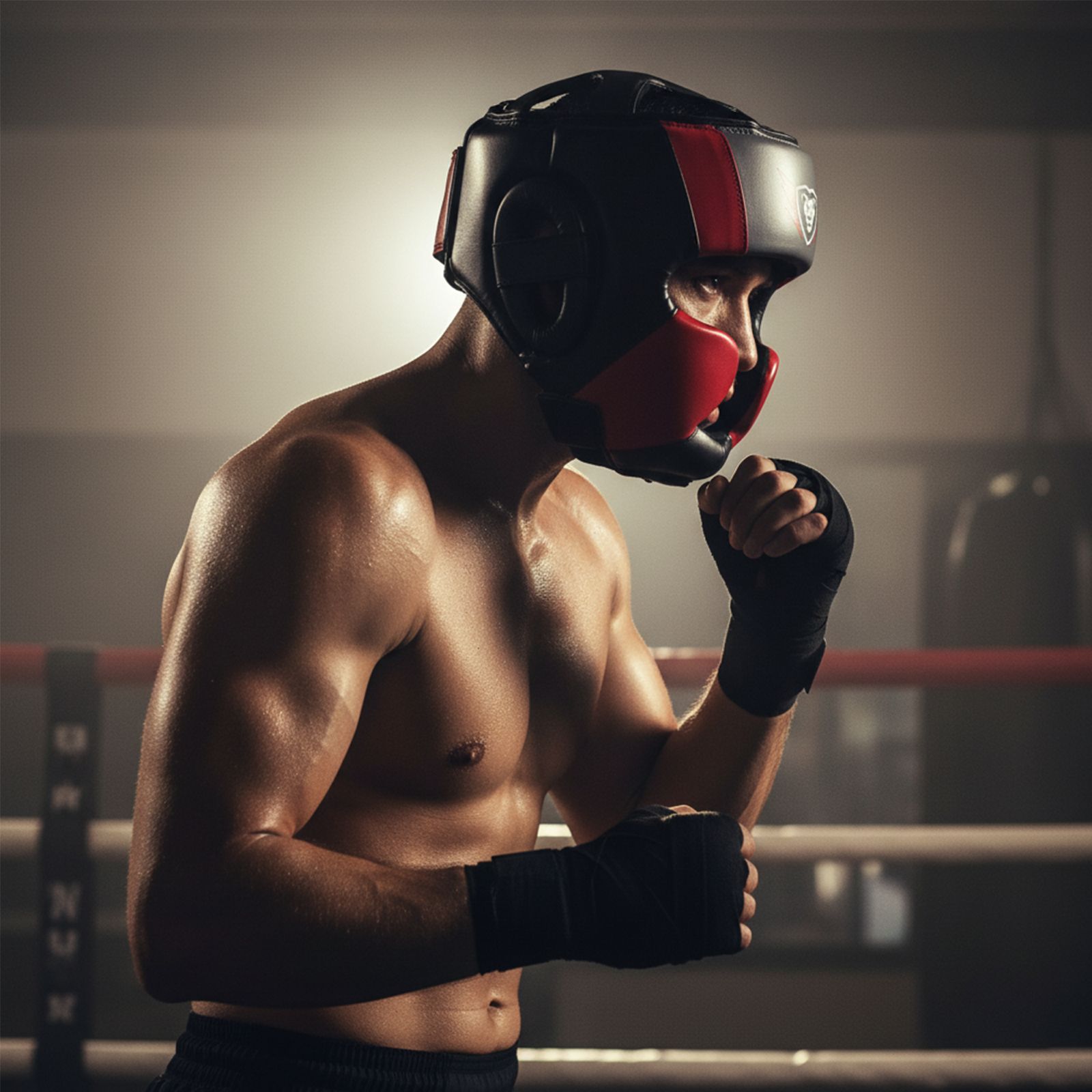 Cowhide Leather Boxing Headgear | Sparring MMA Headguard, Mufasainternationals
