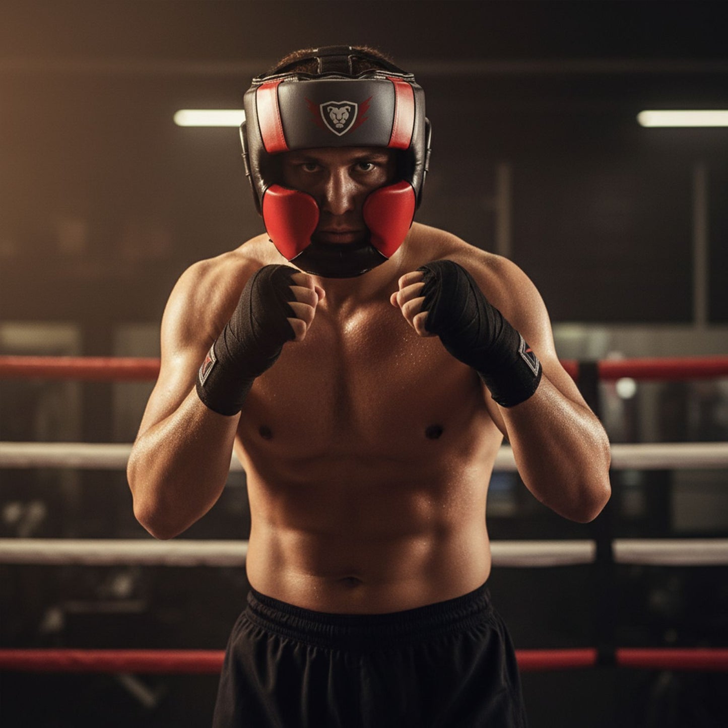 Cowhide Leather Boxing Headgear | Sparring MMA Headguard, Mufasainternationals