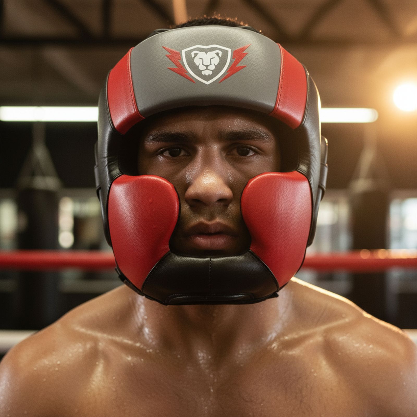 Cowhide Leather Boxing Headgear | Sparring MMA Headguard, Mufasainternationals