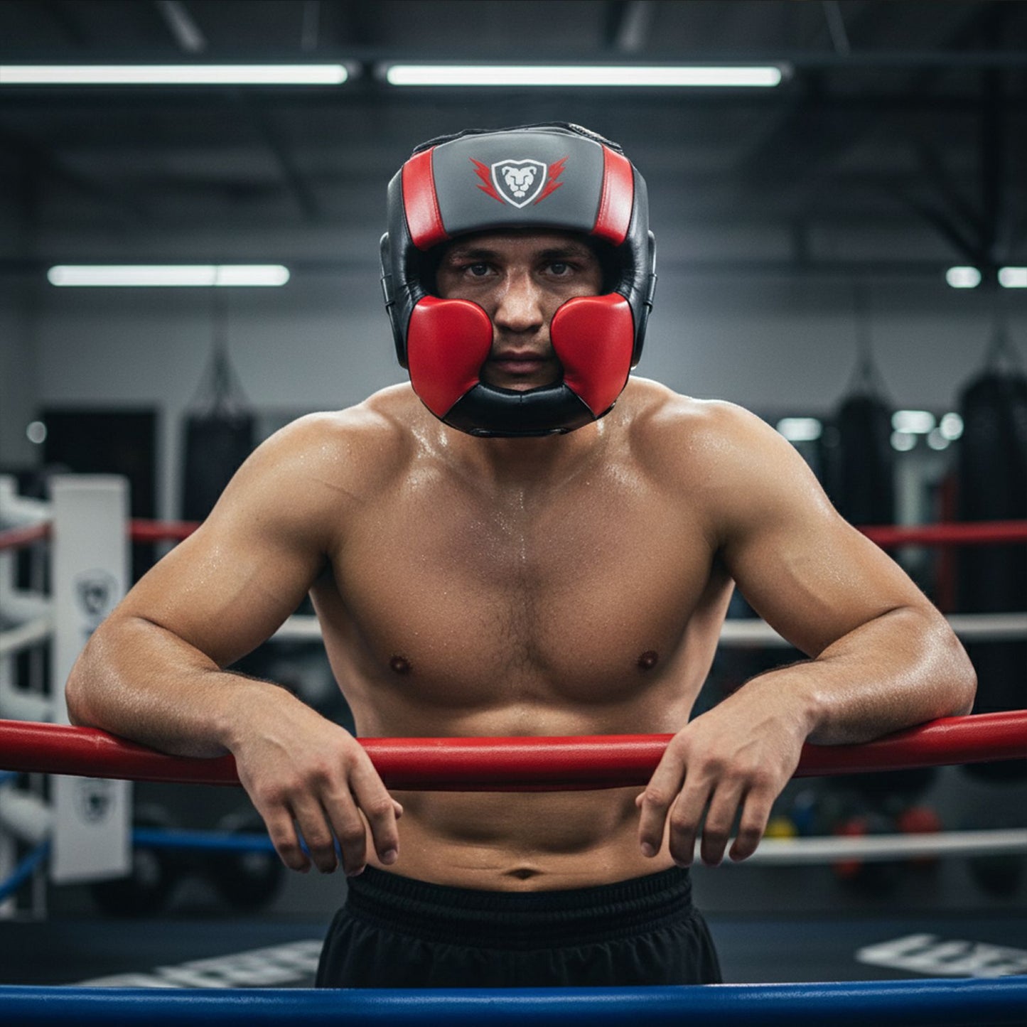 Cowhide Leather Boxing Headgear | Sparring MMA Headguard, Mufasainternationals
