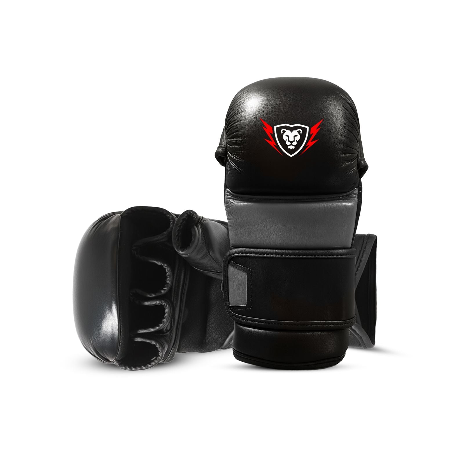 Cowhide Leather Open Palm MMA Fight Gloves 4 Oz - Unisex