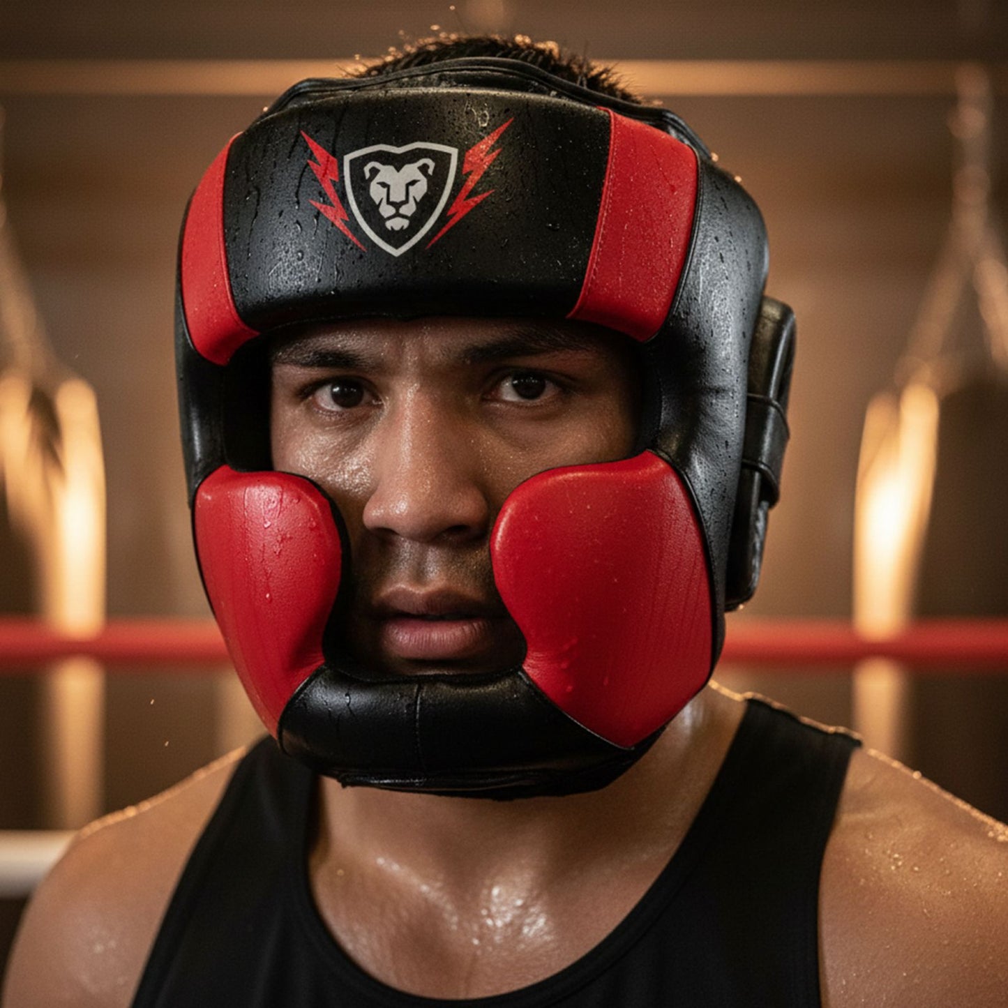 Cowhide Leather Sparring MMA Headguard