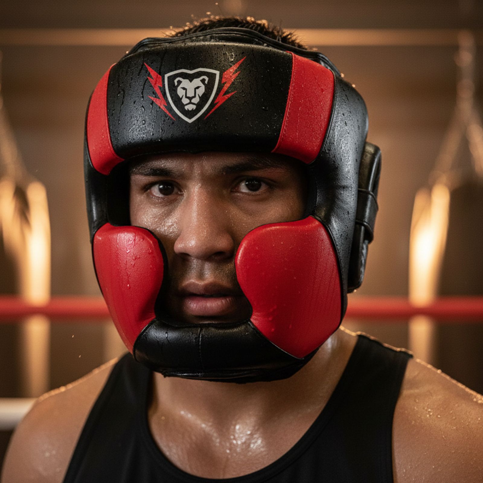 Cowhide Leather Sparring MMA Headguard