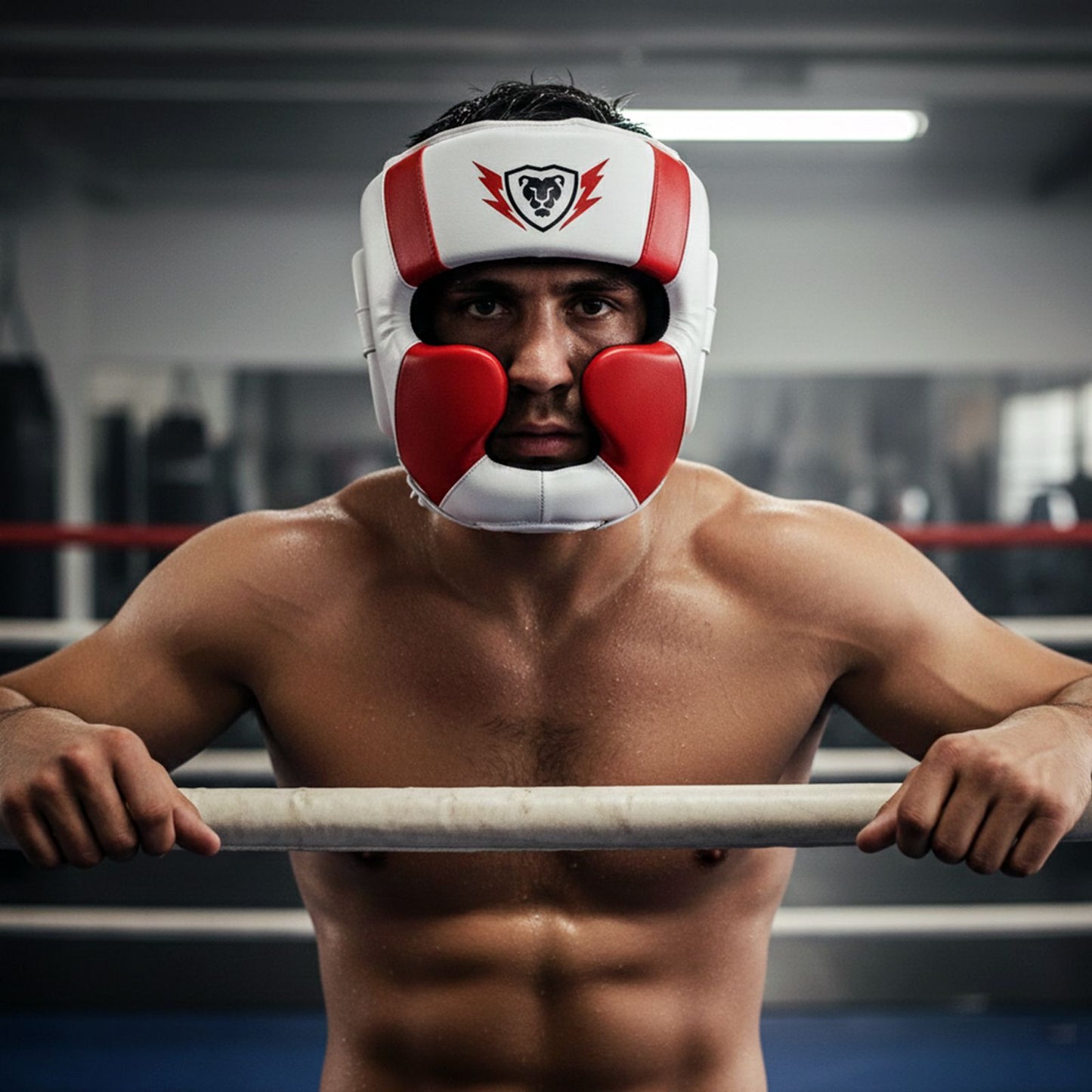 Cowhide Leather Boxing Sparring MMA Headguard 