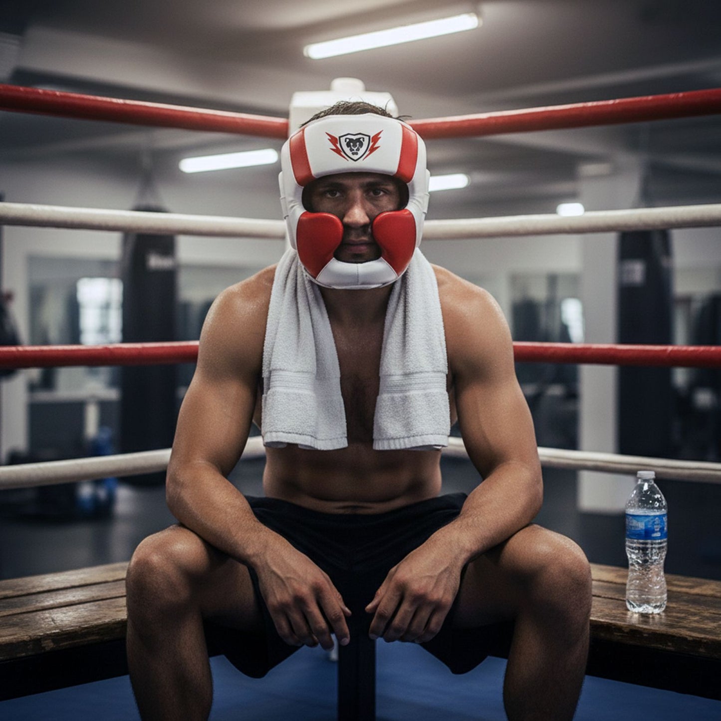 Cowhide Leather Boxing Sparring MMA Headguard 