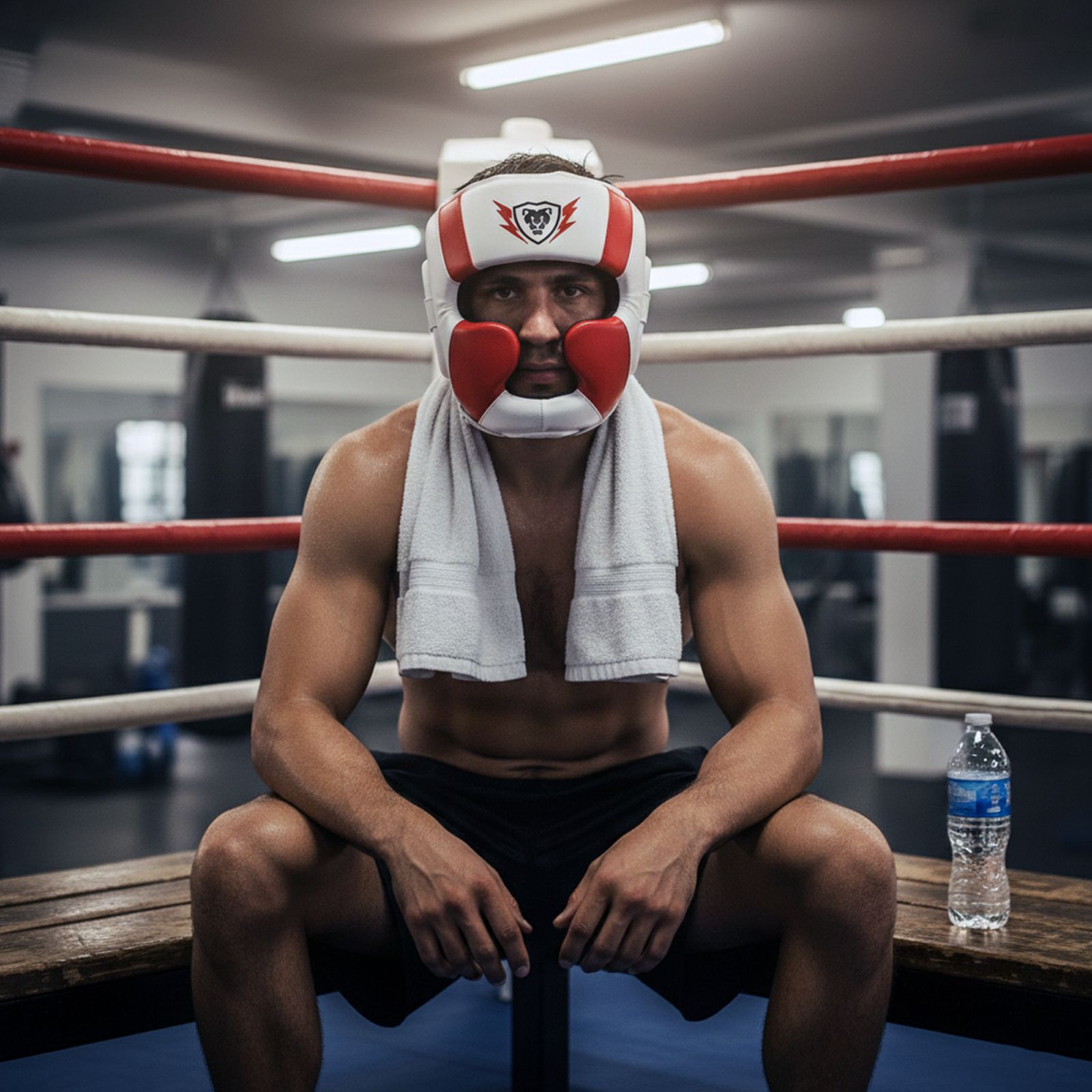 Cowhide Leather Boxing Sparring MMA Headguard 