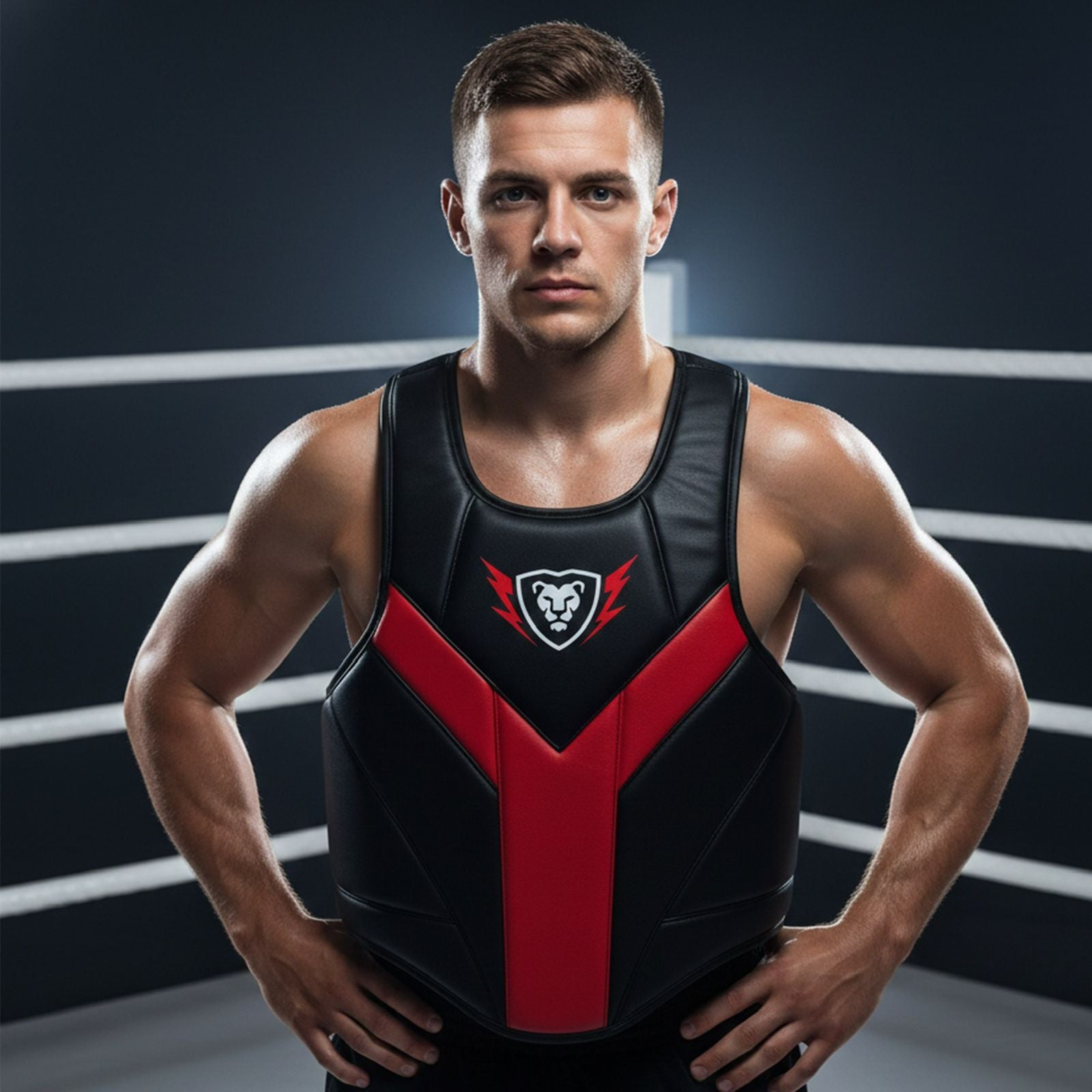 Cowhide Leather Chest Guard: Kickboxing & MMA Training