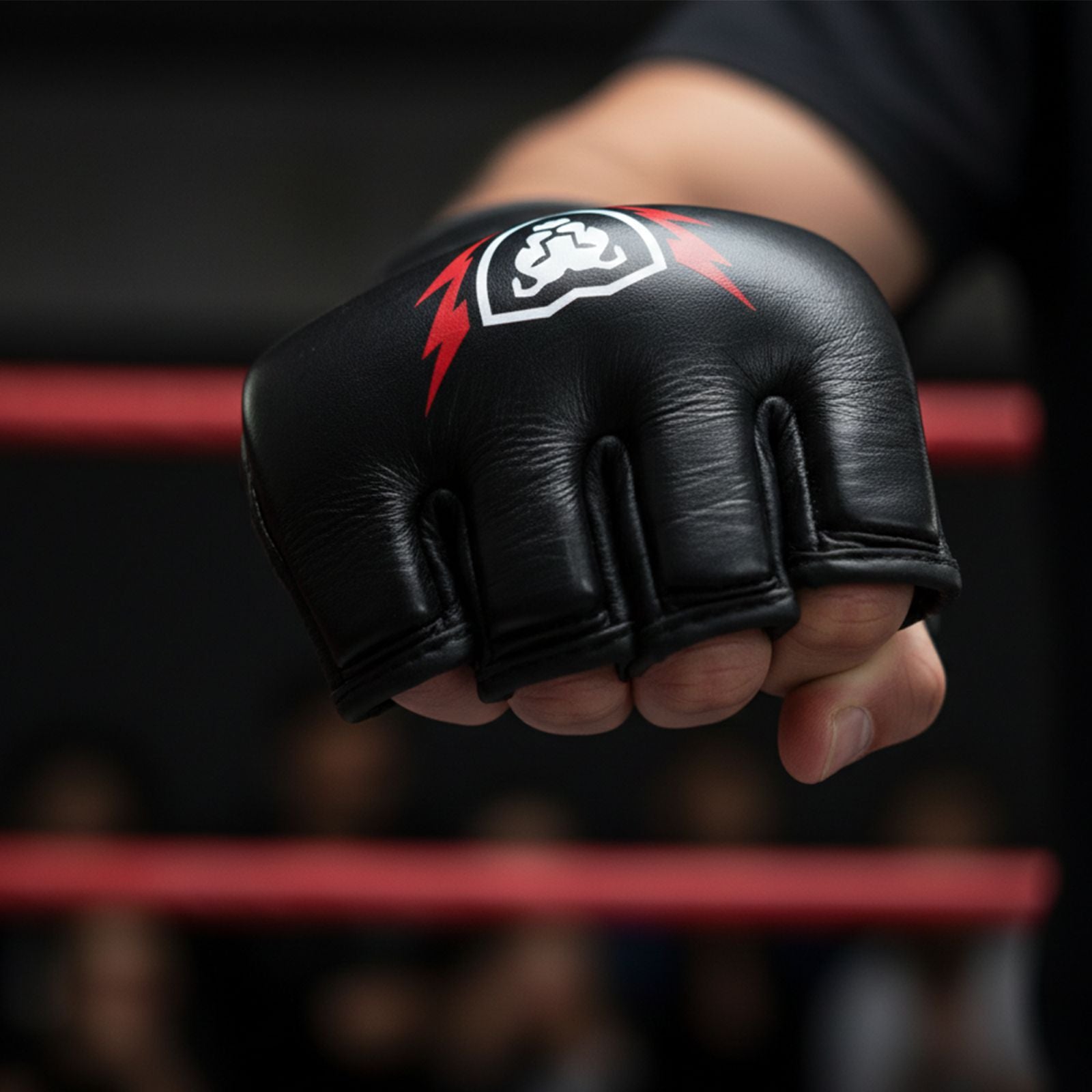 Leather Open Palm MMA Fight Gloves 4 Oz, Unisex