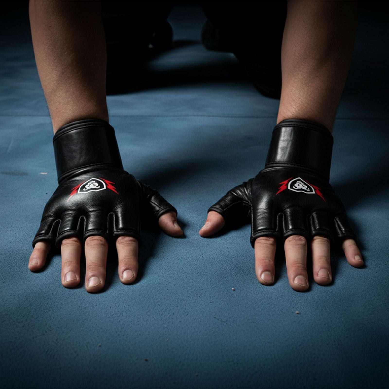 Leather Open Palm MMA Fight Gloves 4 Oz, Unisex